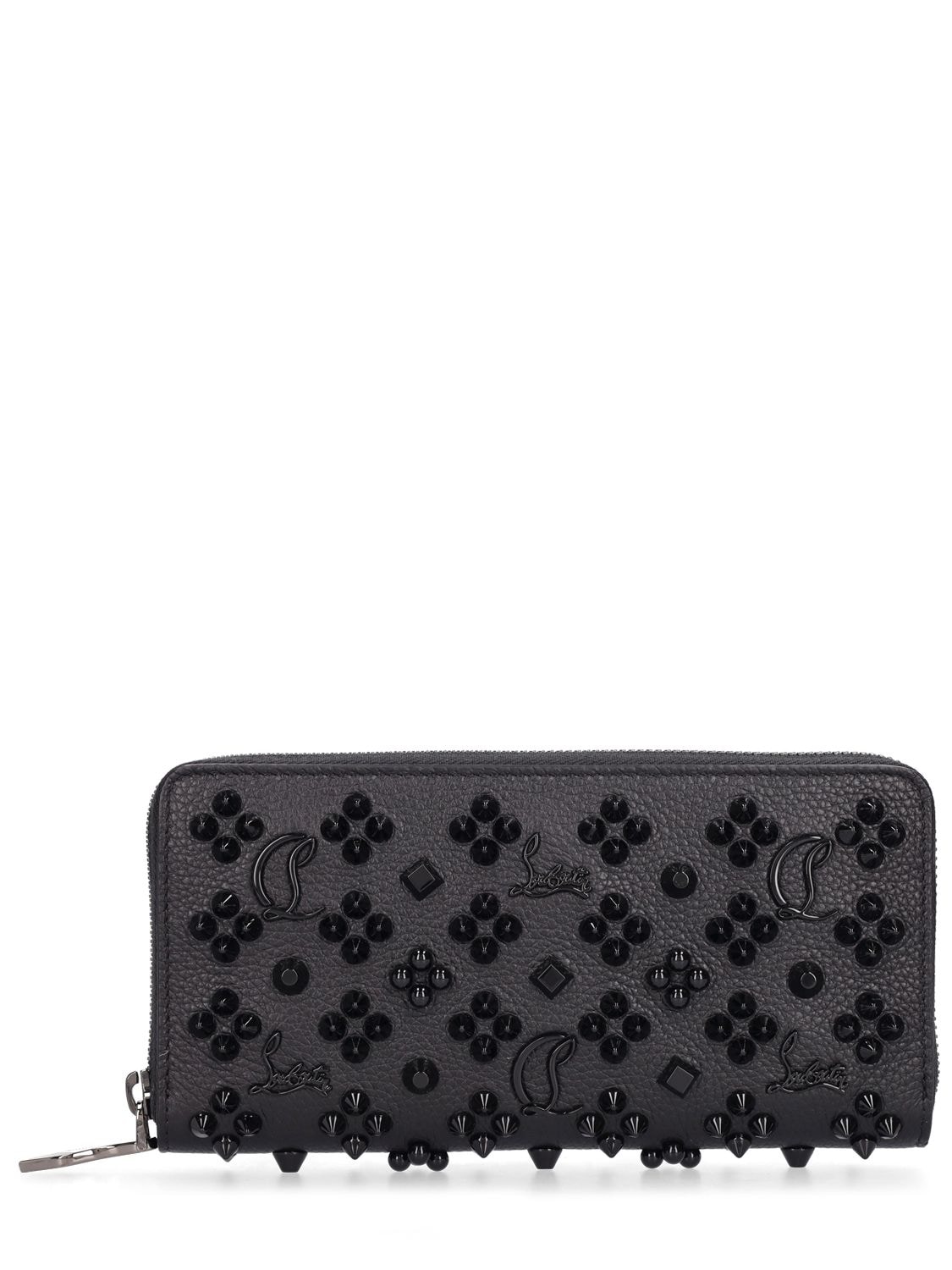 Christian Louboutin Panettone Leather Wallet In Black