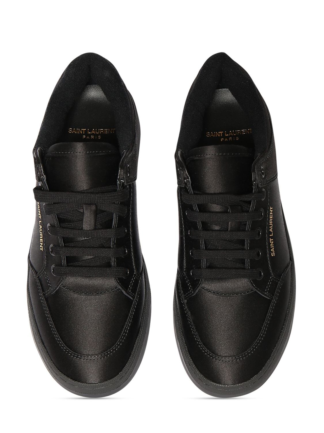 Shop Saint Laurent 20mm Sl61 Viscose Blend Sneakers In Black