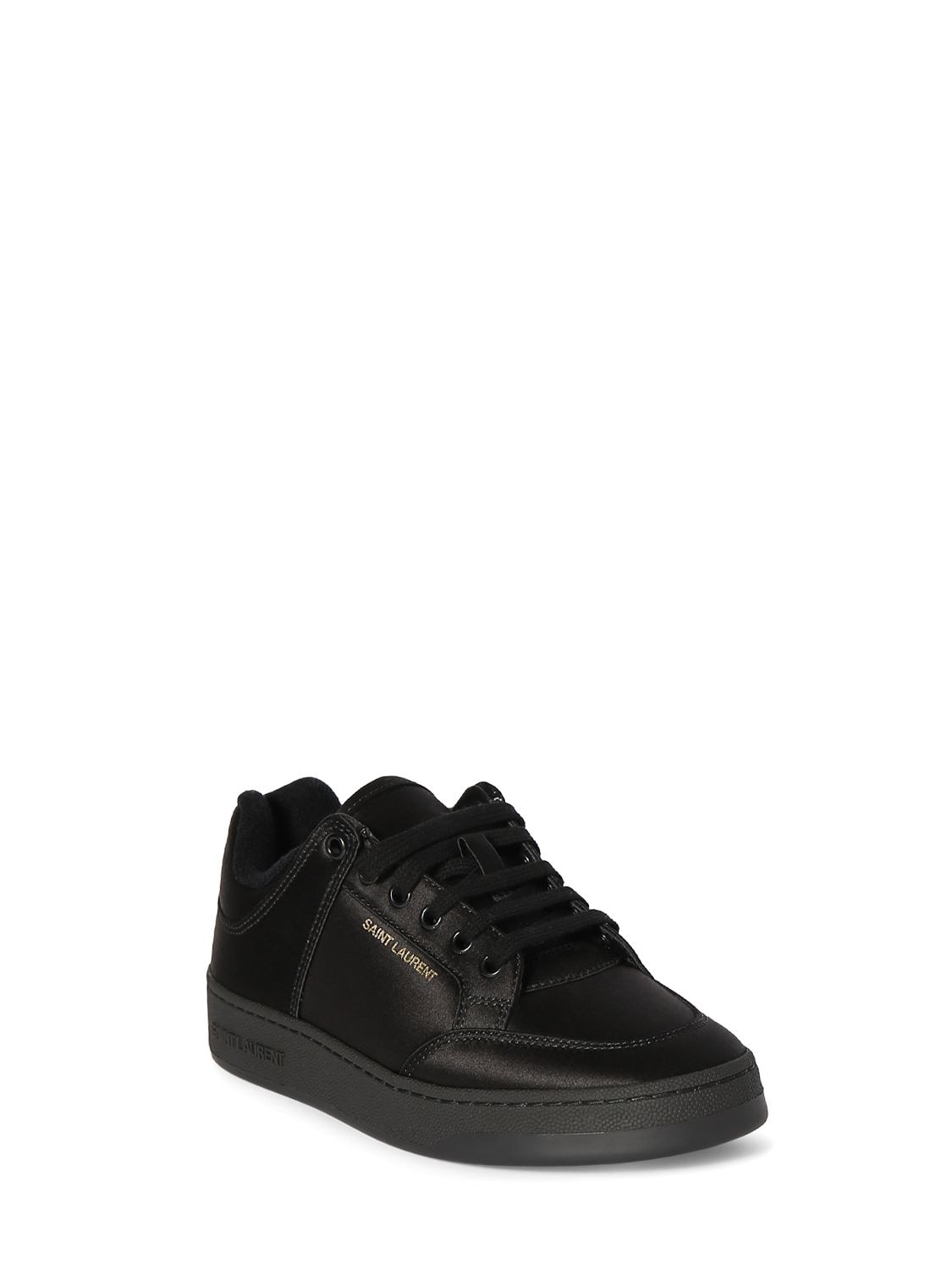 Shop Saint Laurent 20mm Sl61 Viscose Blend Sneakers In Black