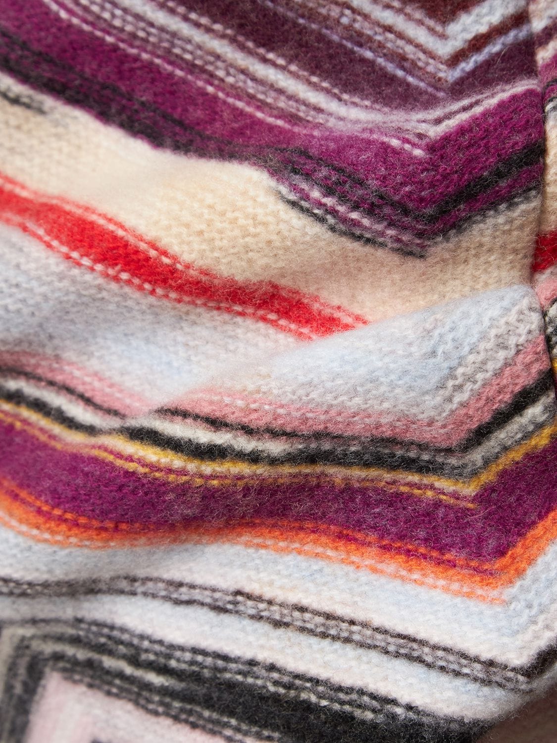 Shop Missoni Chevron Wool Knit Mini Skirt In Multicolor