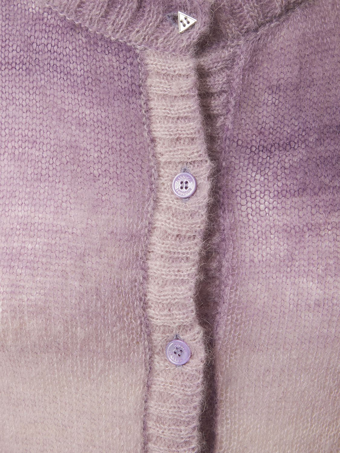 Shop Missoni Alpaca Blend Knit Degradé Cardigan In Violett