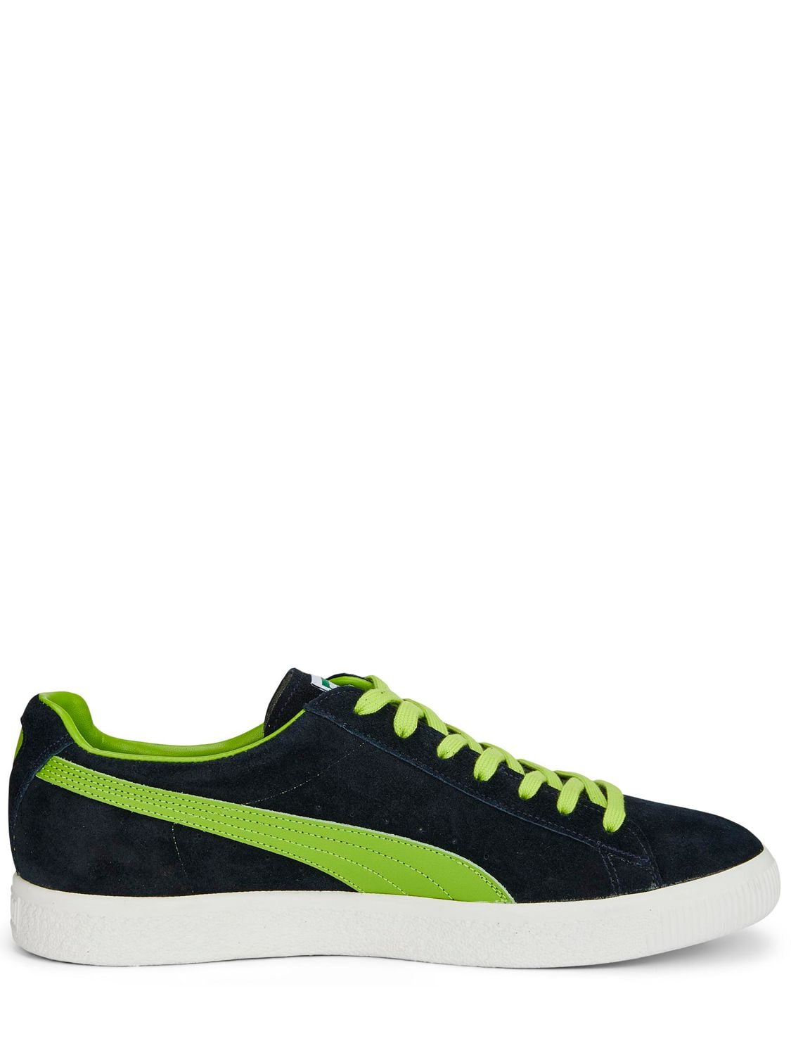 Shop Puma Clyde Clydezilla Mij Sneakers In Navy,lime