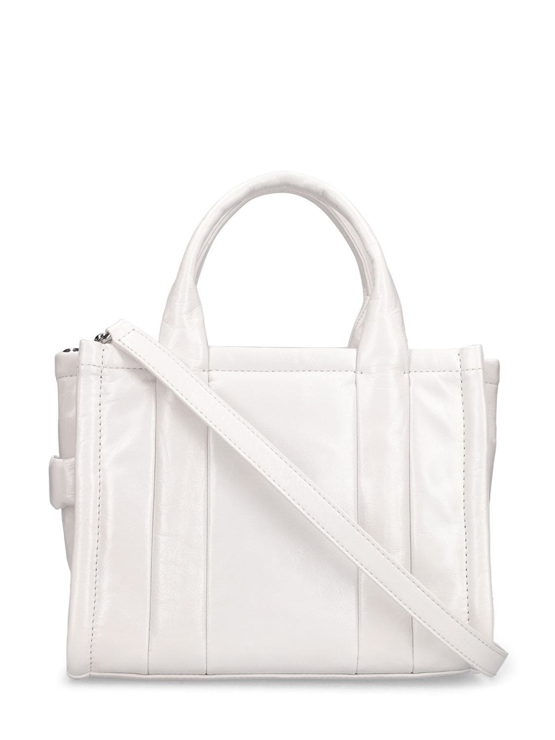 Shop Marc Jacobs The Small Tote Leather Bag In White