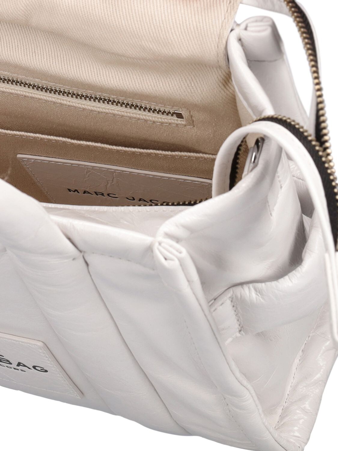 Shop Marc Jacobs The Small Tote Leather Bag In White