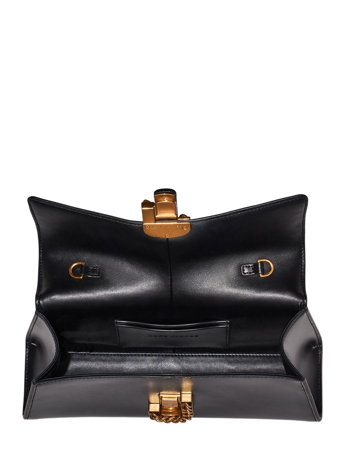 Shop Marc Jacobs The Clutch Leather Clutch In Black