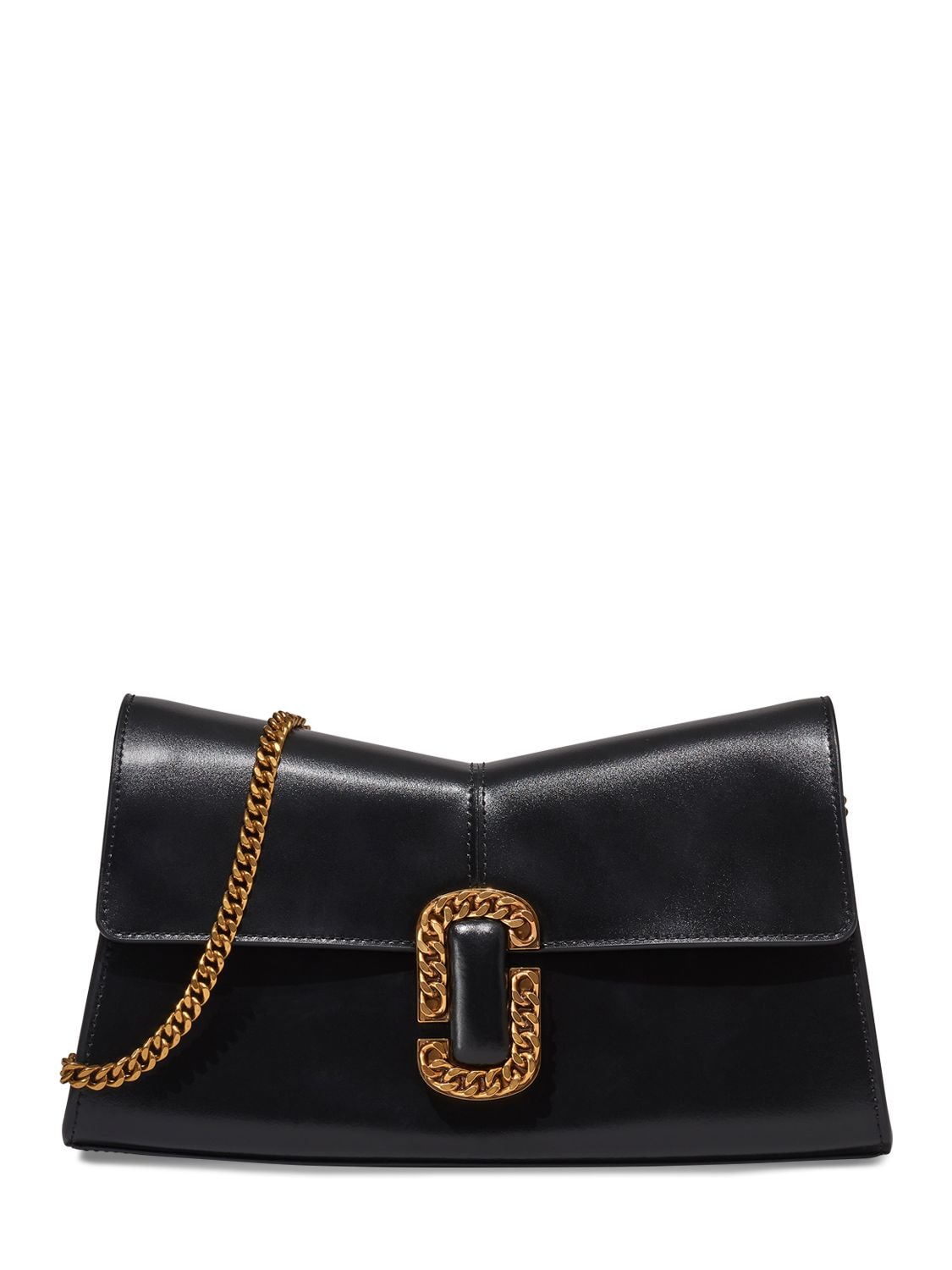 Marc Jacobs The Clutch Leather Clutch In Black