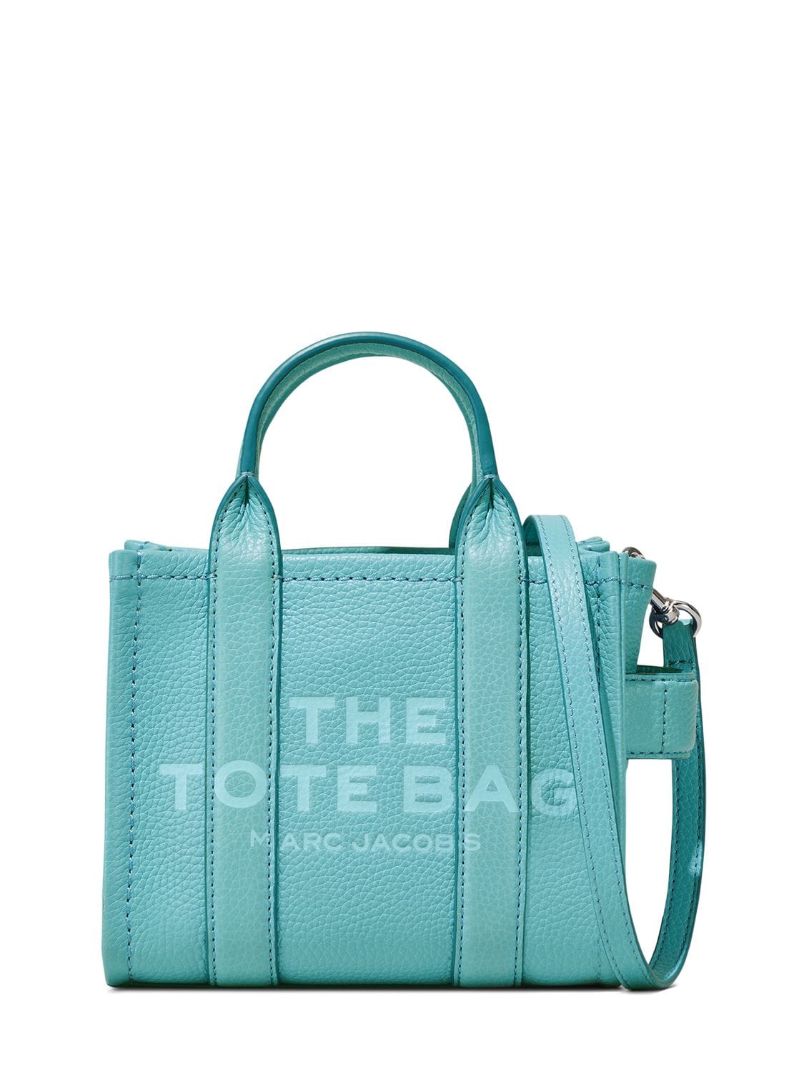 Marc Jacobs The Micro Tote Leather Bag In Pool