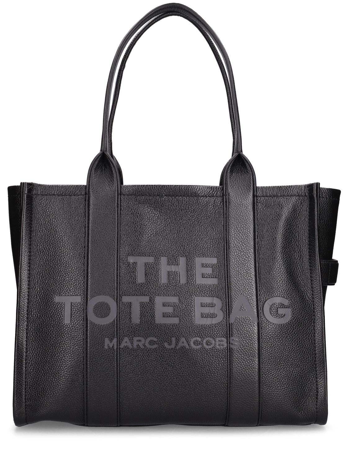 Marc Jacobs The Large Tote Leather Bag In Black