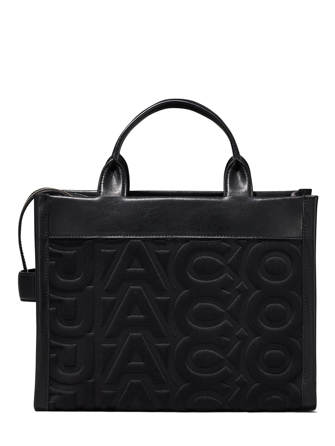 Shop Marc Jacobs The Medium Tote Faux Leather Bag In Black