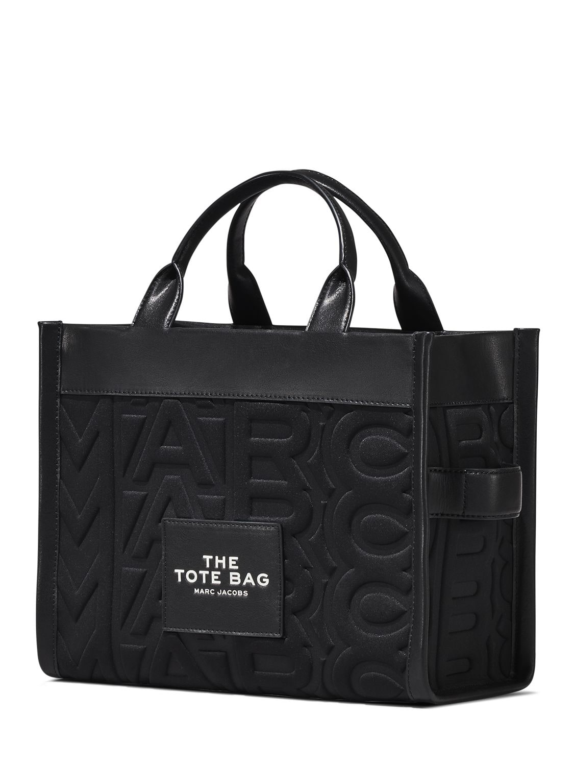 Shop Marc Jacobs The Medium Tote Faux Leather Bag In Black