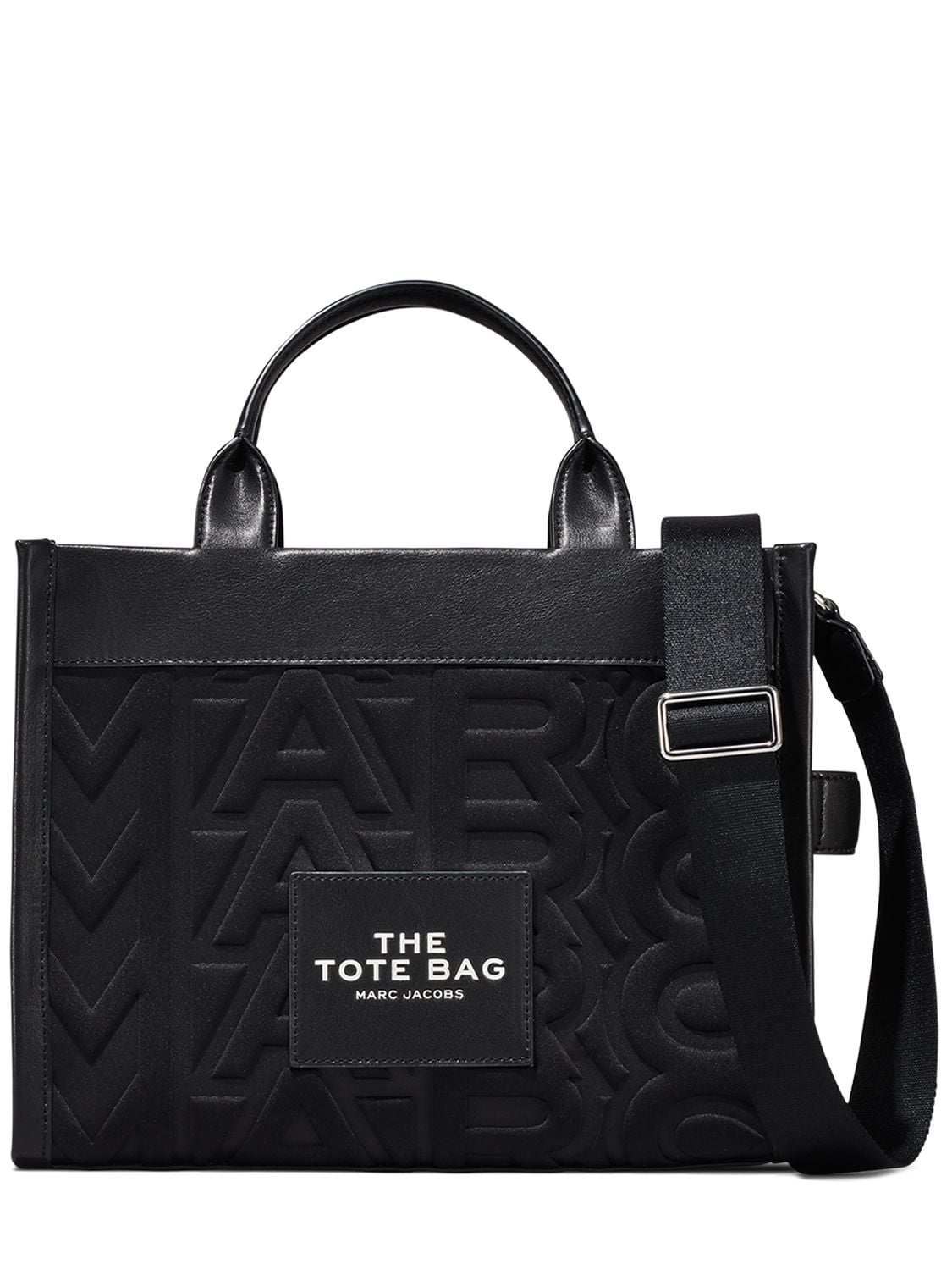 Marc Jacobs The Medium Tote Faux Leather Bag In Black