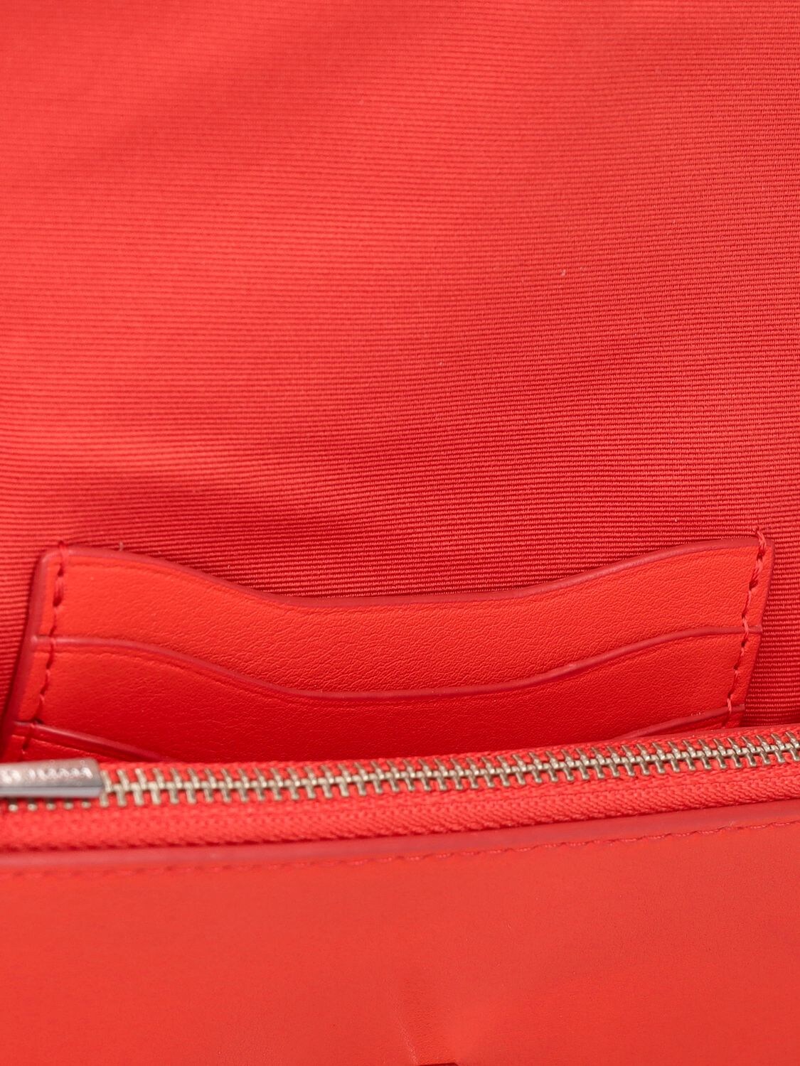 Shop Marc Jacobs The Mini J Marc Leather Shoulder Bag In Electric Orange