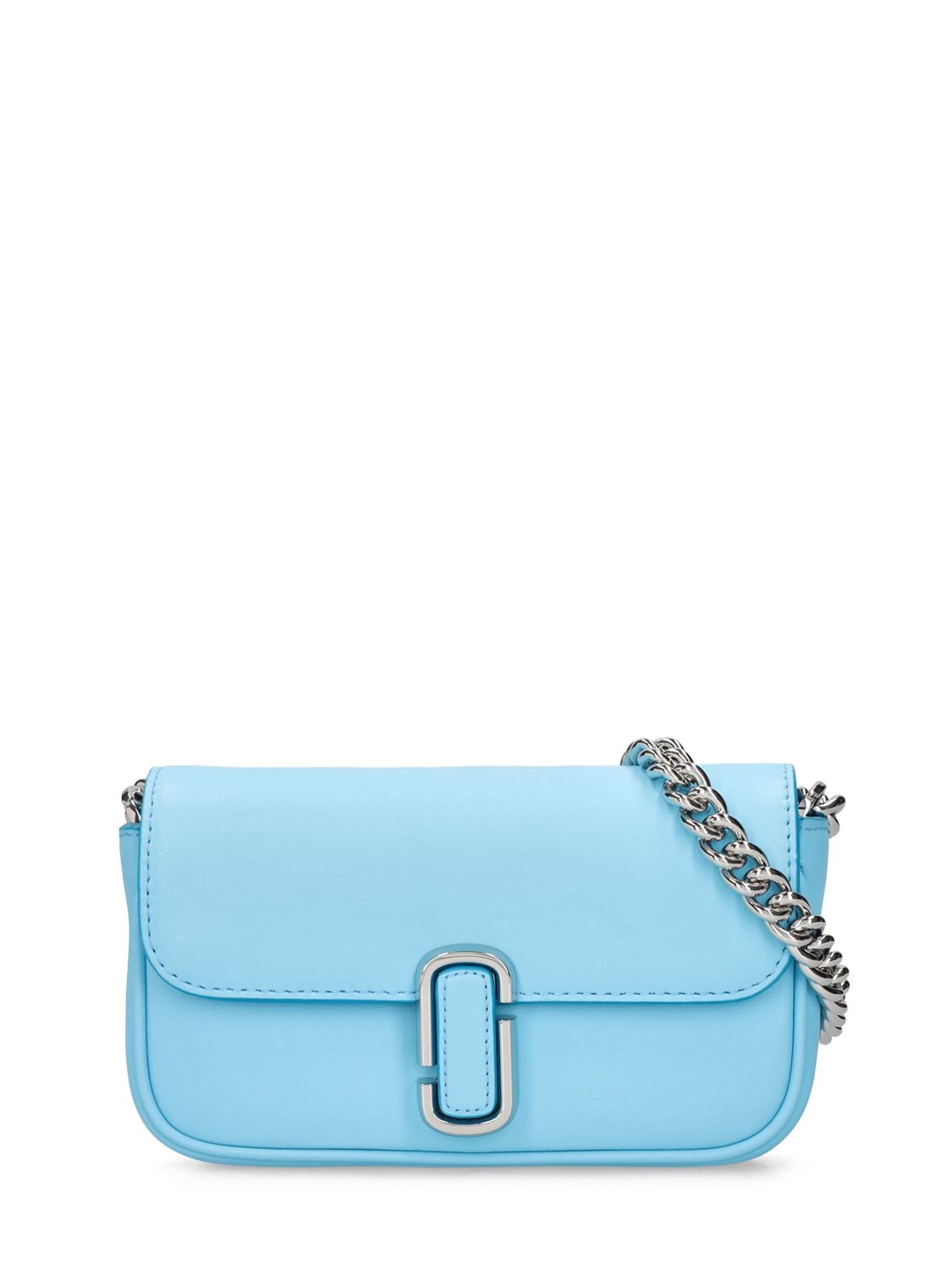 Marc Jacobs The Mini J Marc Leather Shoulder Bag In Pool