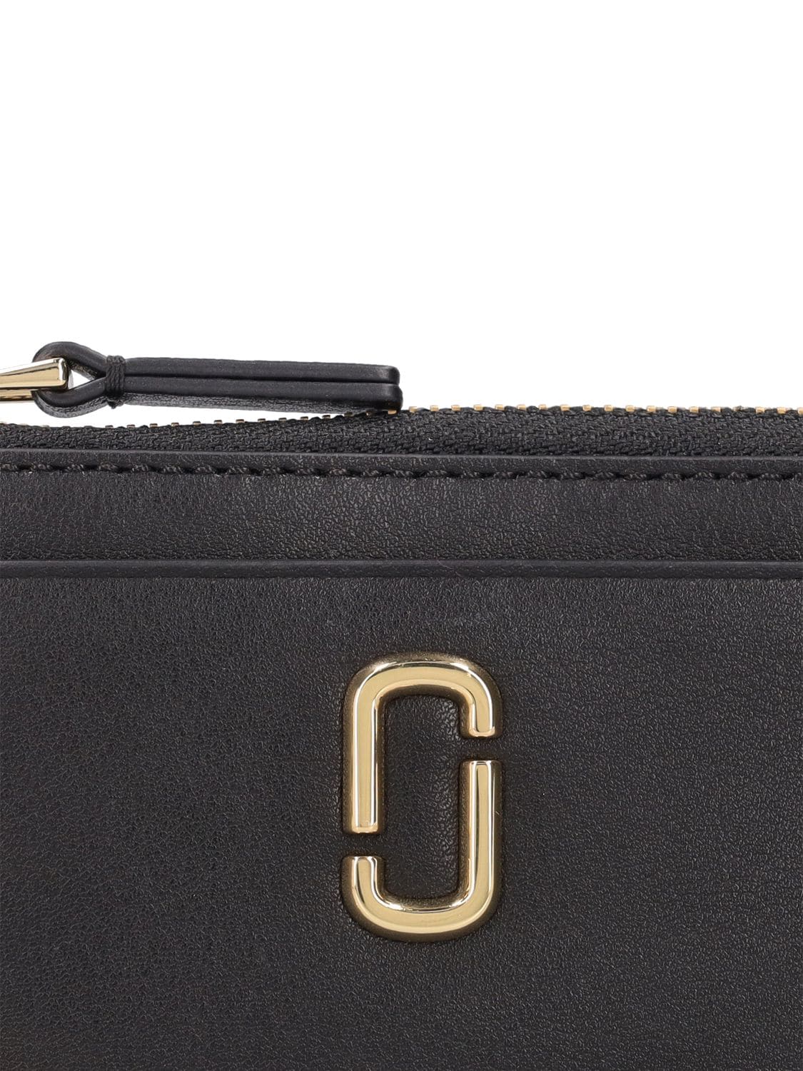 Shop Marc Jacobs The Top Zip Multi Leather Wallet In Black