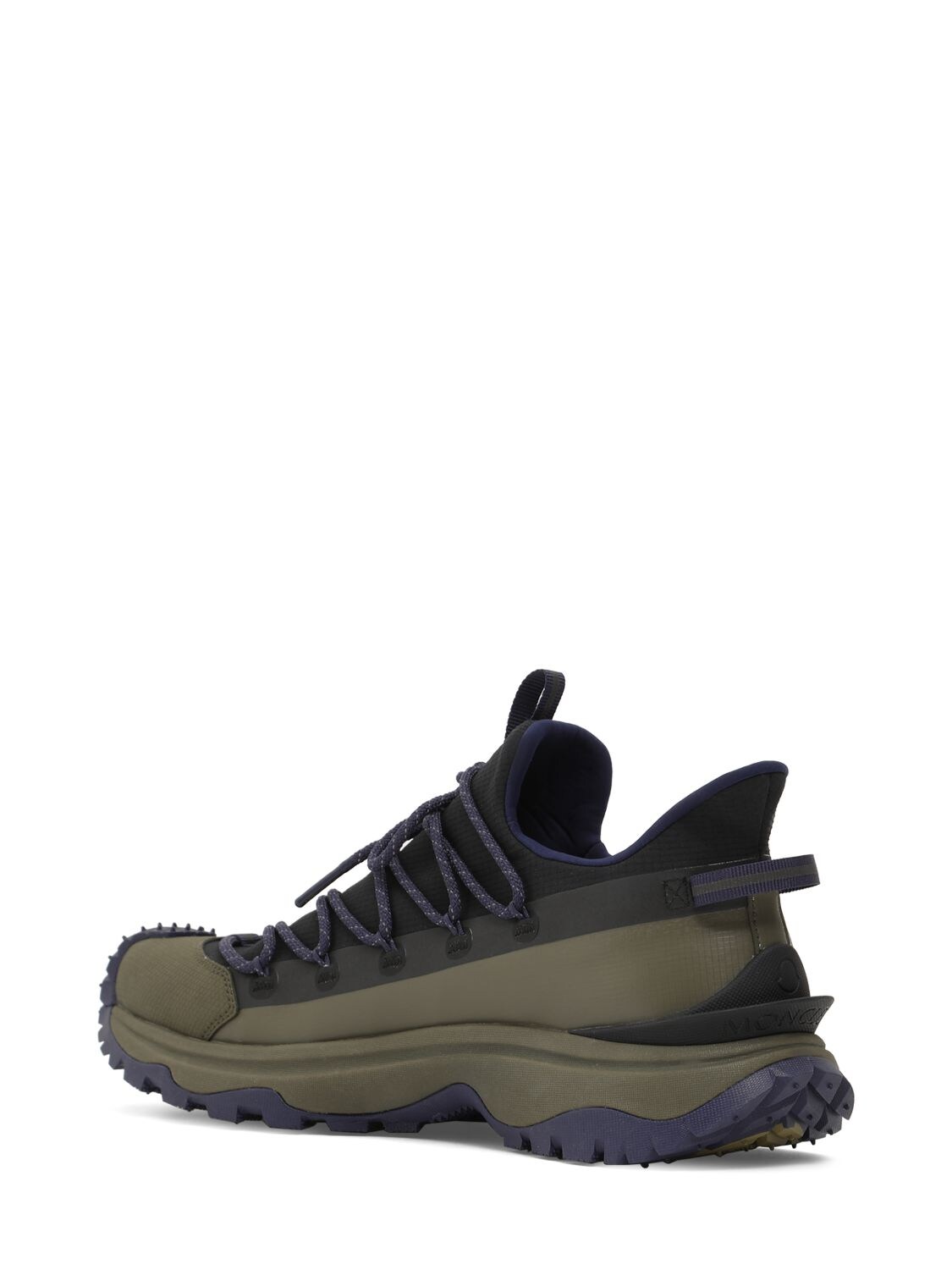 Shop Moncler Trailgrip Lite2 Nylon Sneakers In Black,green