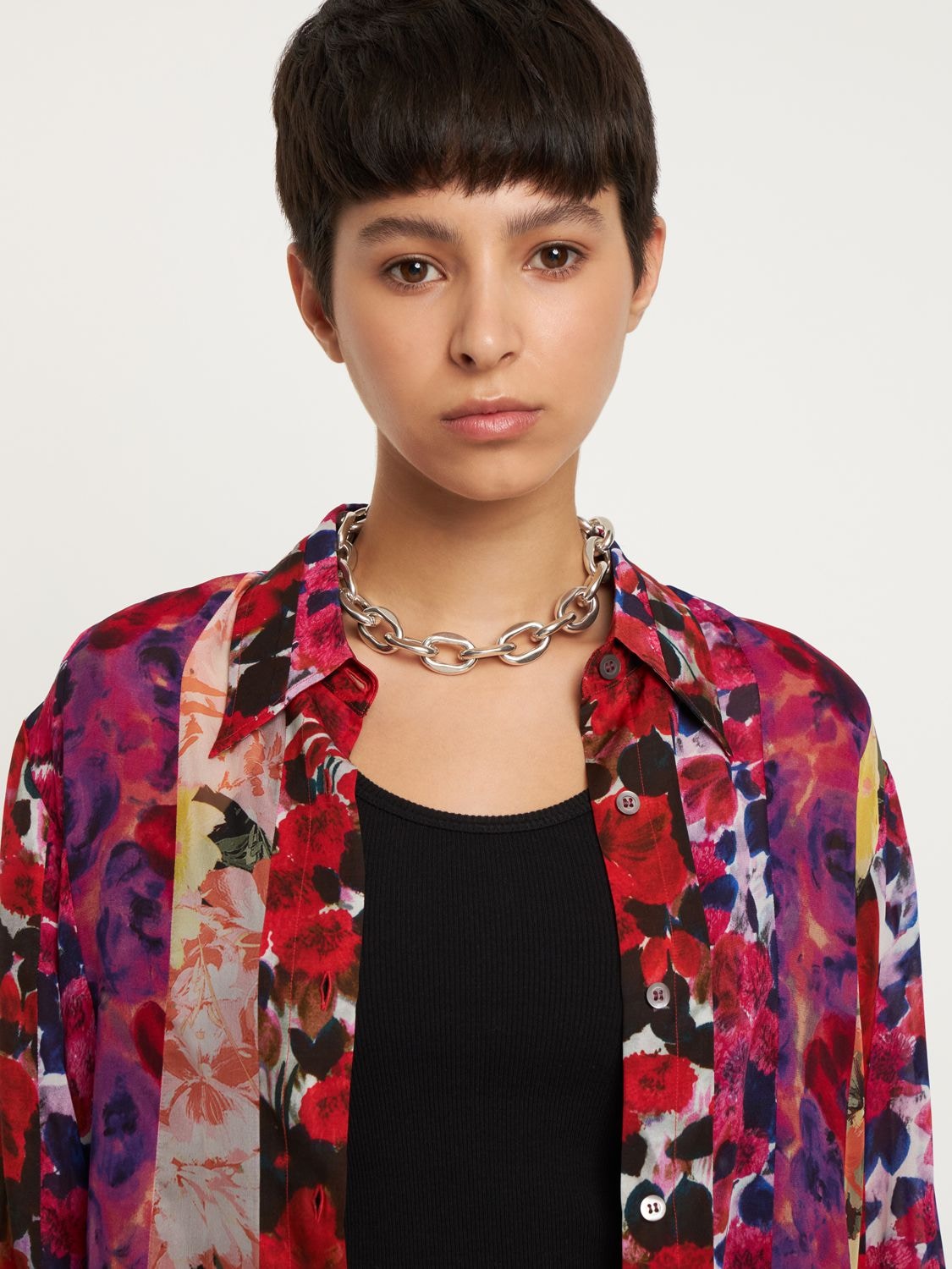 Shop Isabel Marant Your Life Chunky Chain Necklace In Silver