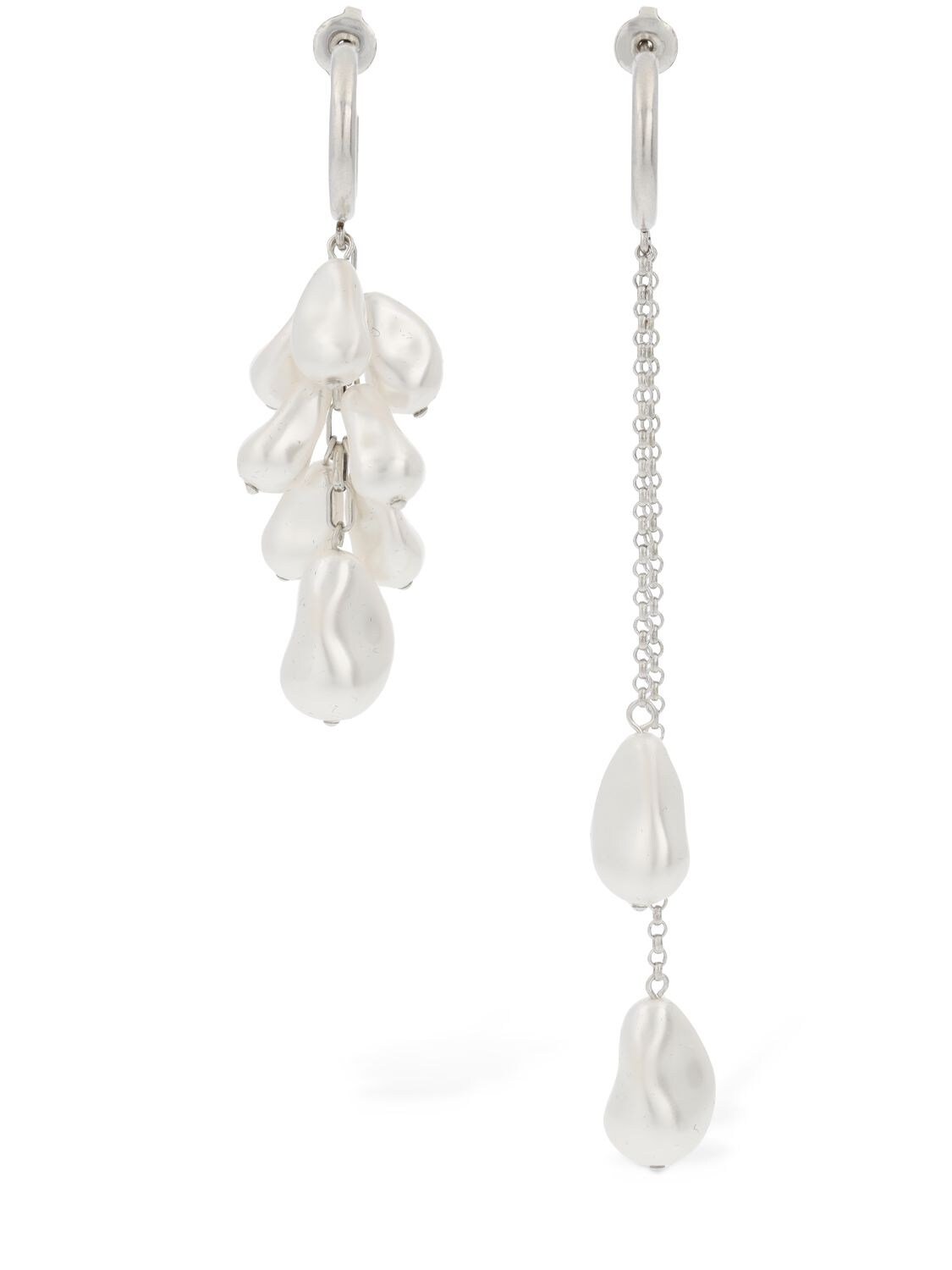 Shop Isabel Marant Charming Pendant Earrings In Silver,white