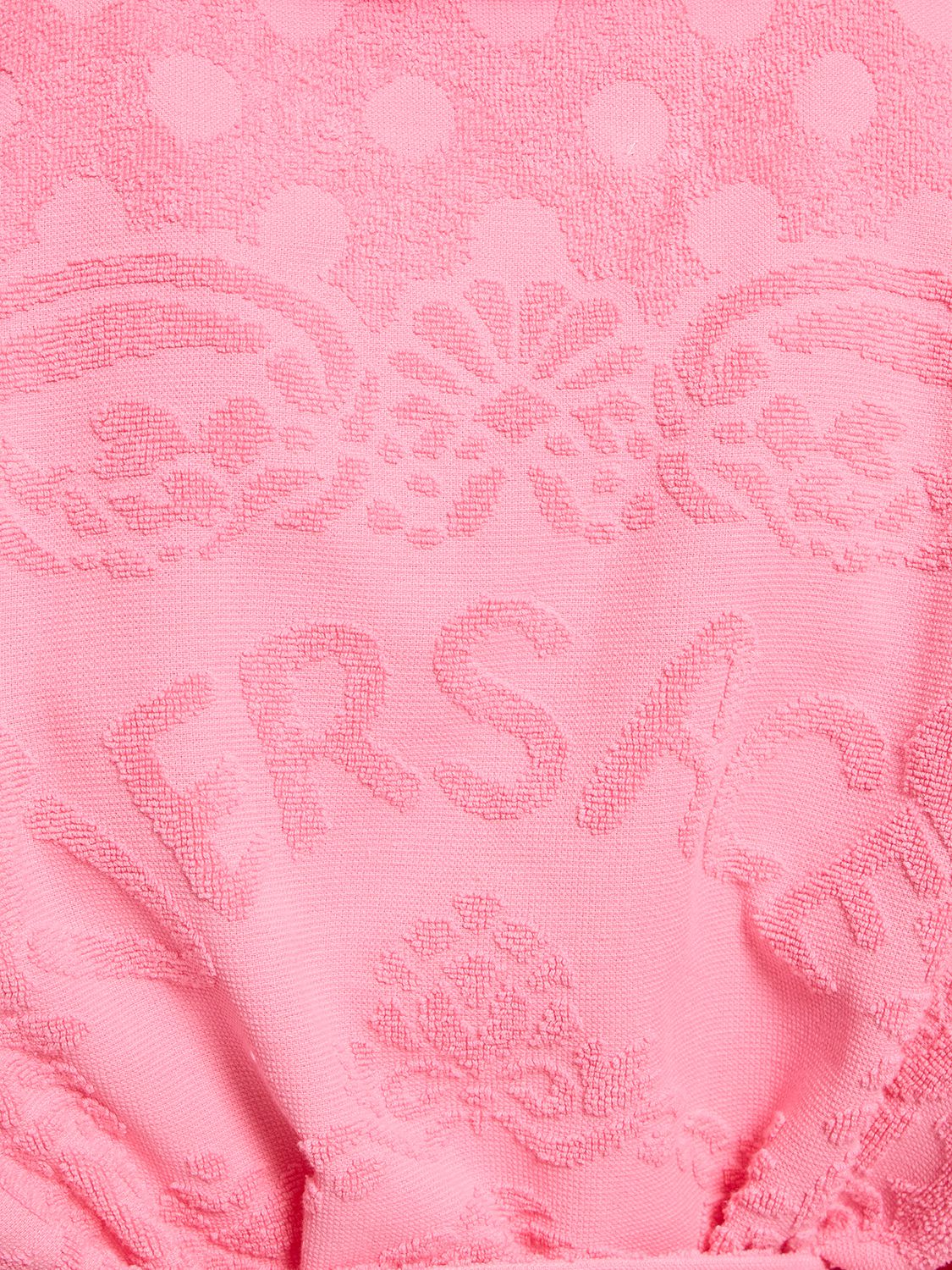 Shop Versace On Repeat Long Bathrobe In Flamingo