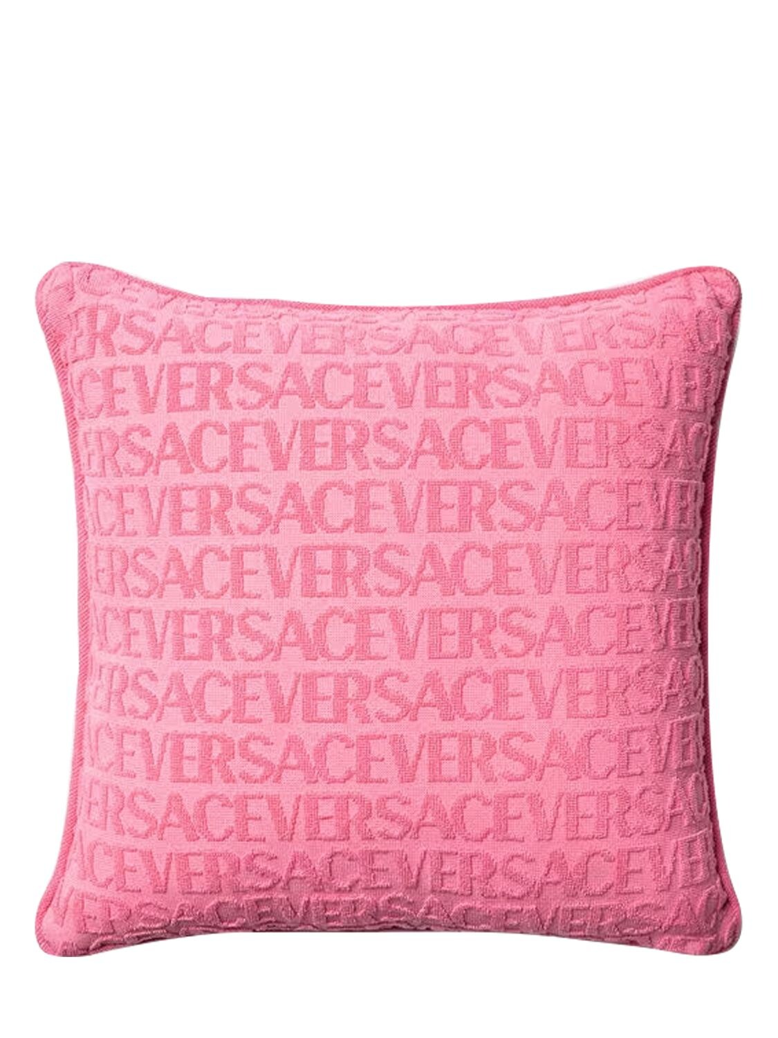 Shop Versace La Vacanza Cushion In Flamingo,multi