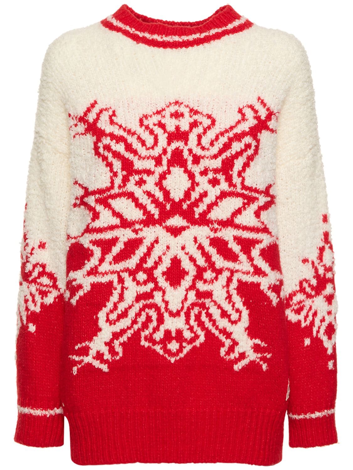 Bogner Janita Wool Sweater In White,red