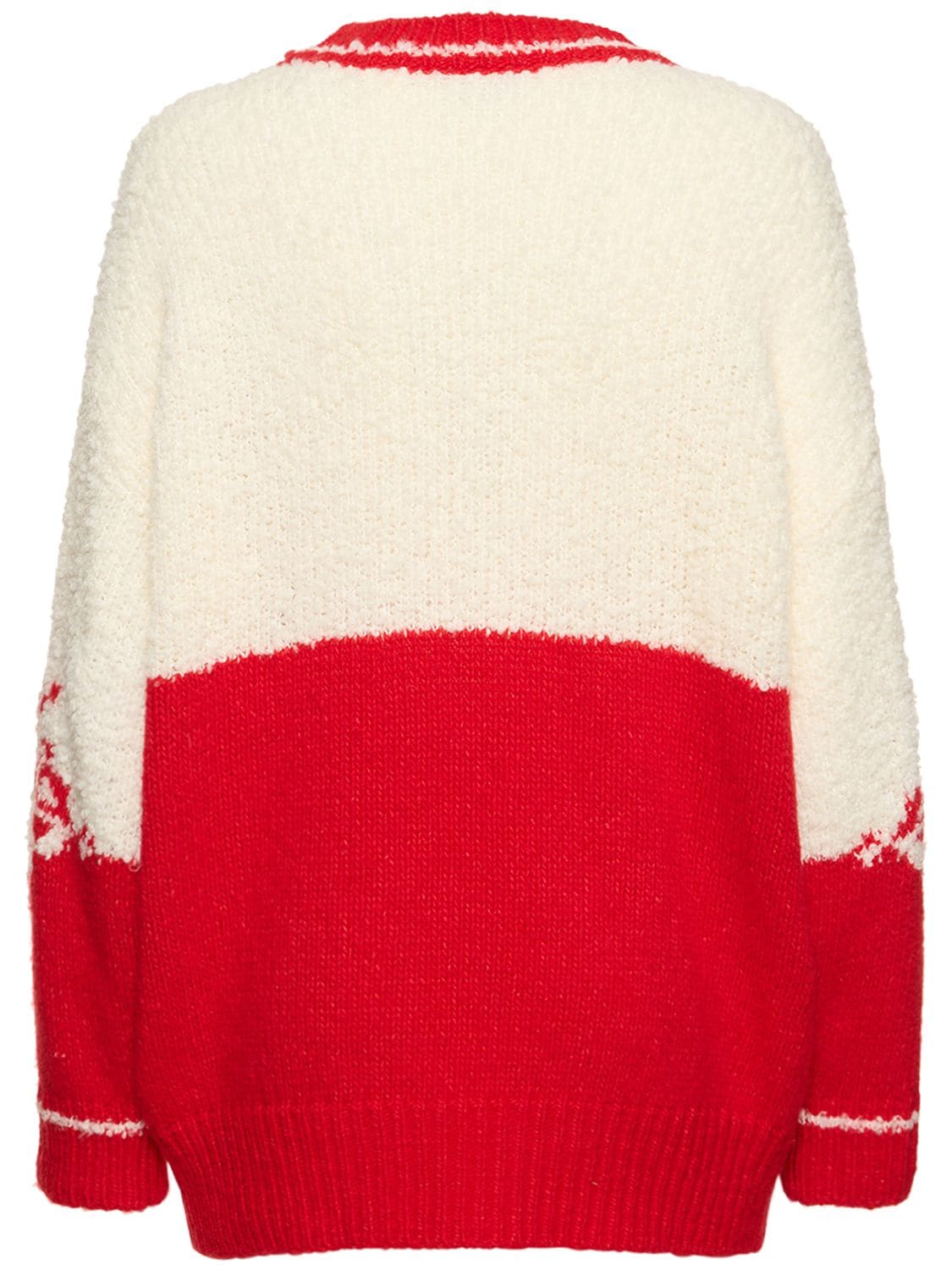 Shop Bogner Janita Wool Sweater In White,red