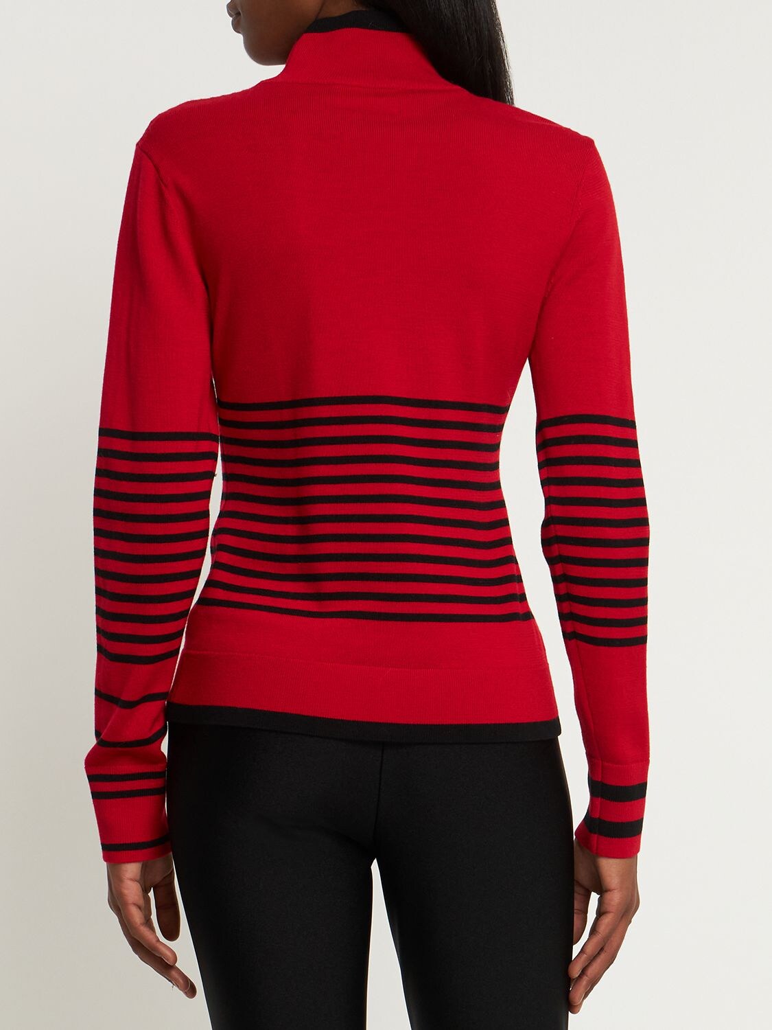 Shop Erin Snow Jackie Wool Knit Sweater In Red