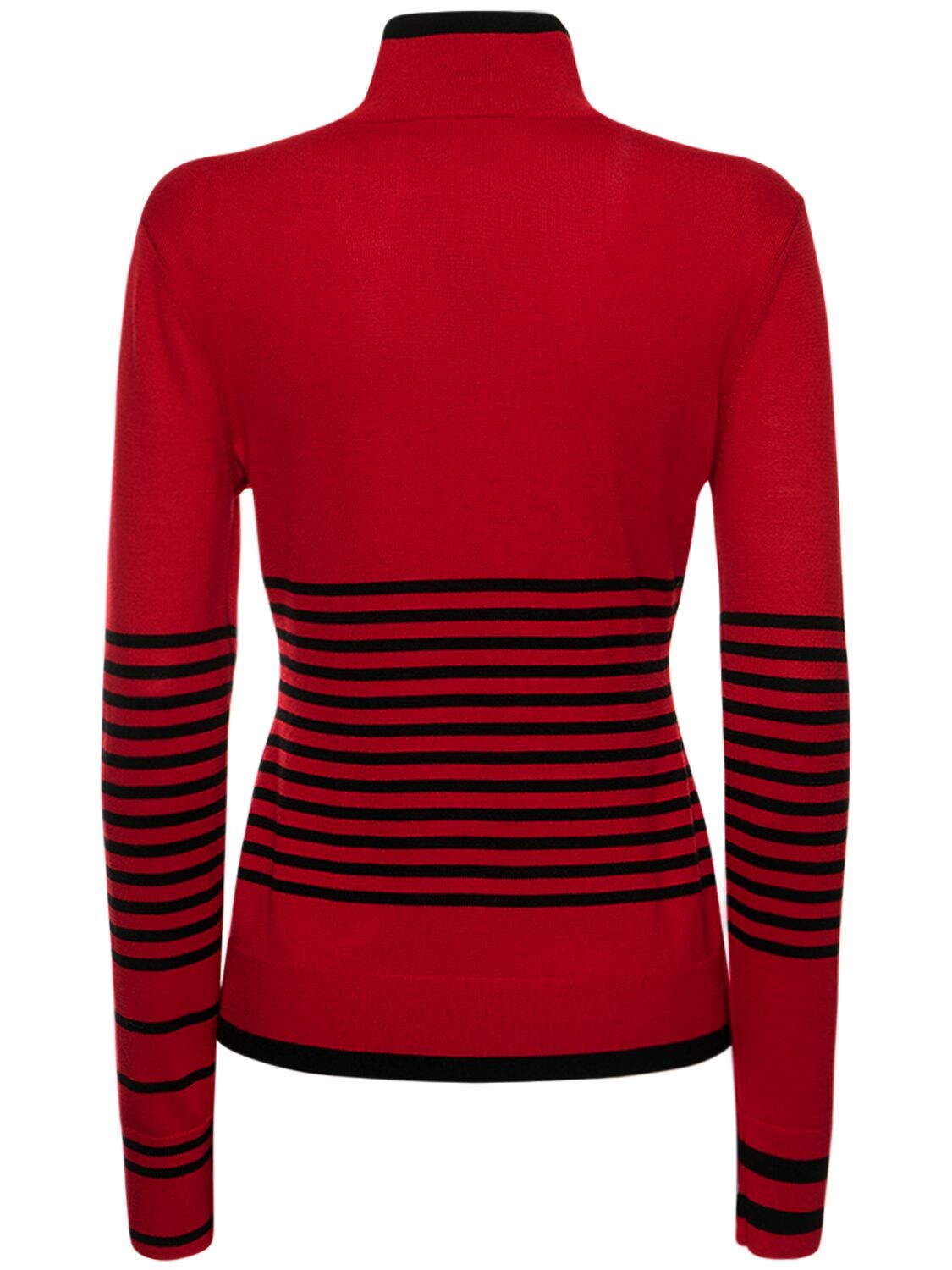 Shop Erin Snow Jackie Wool Knit Sweater In Red