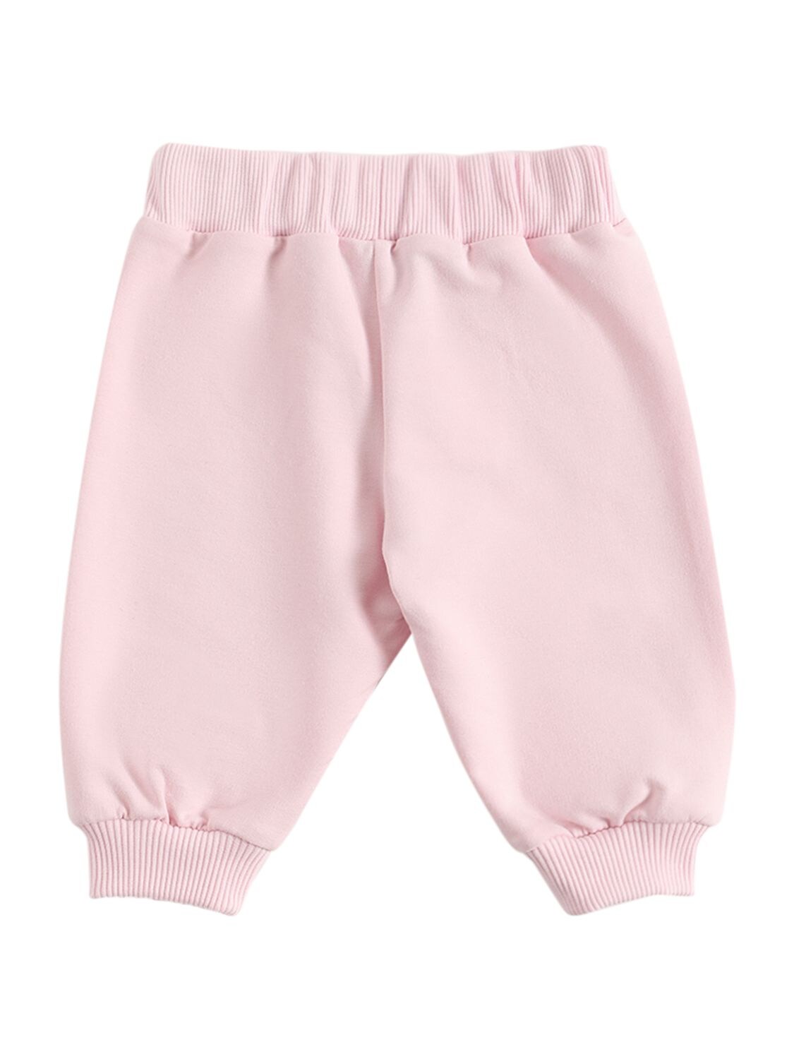 Shop Versace Printed Cotton Sweatshirt & Sweatpants In White,pink