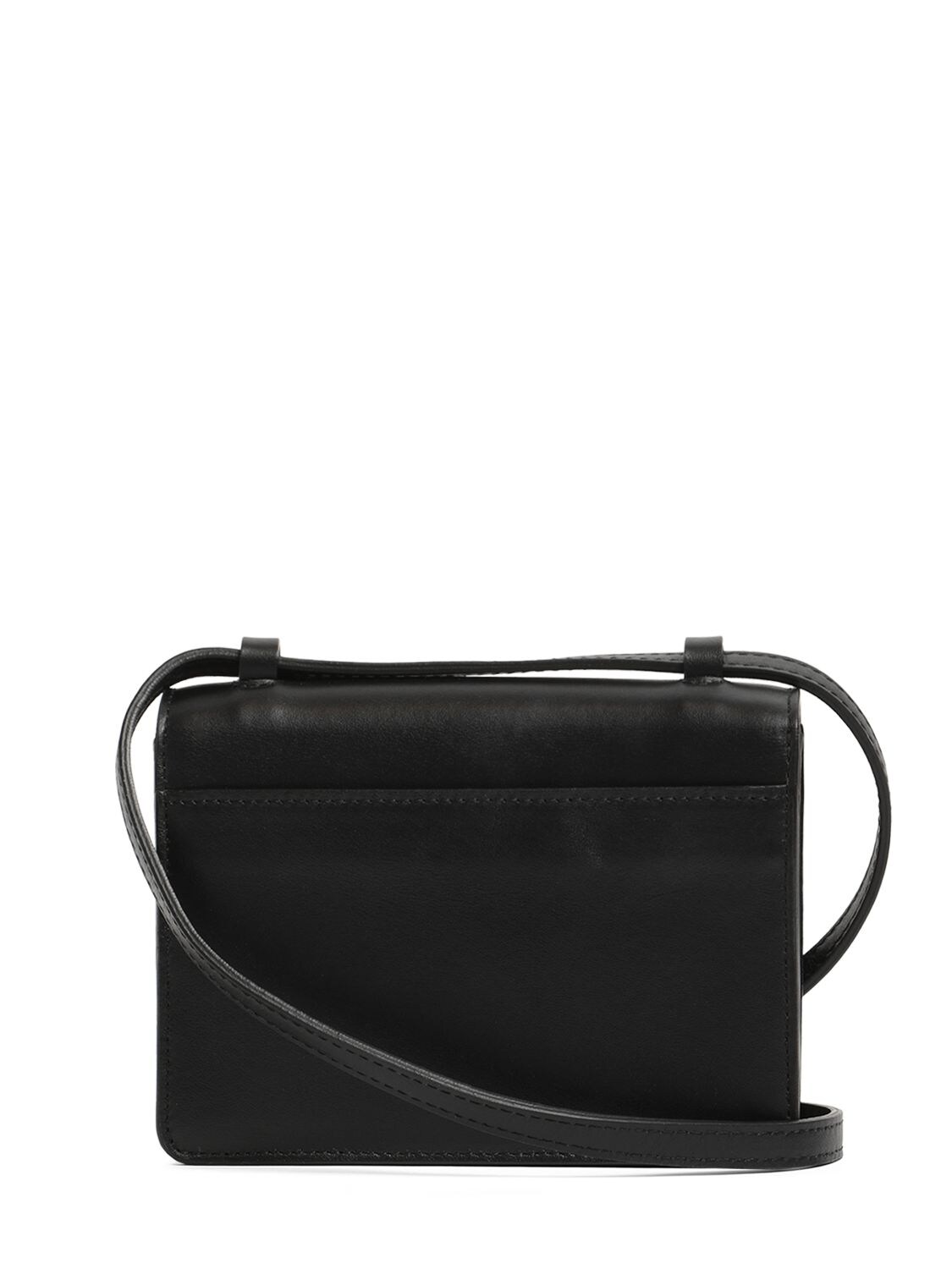 Shop Versace Leather Shoulder Bag W/ Medusa Detail In Black