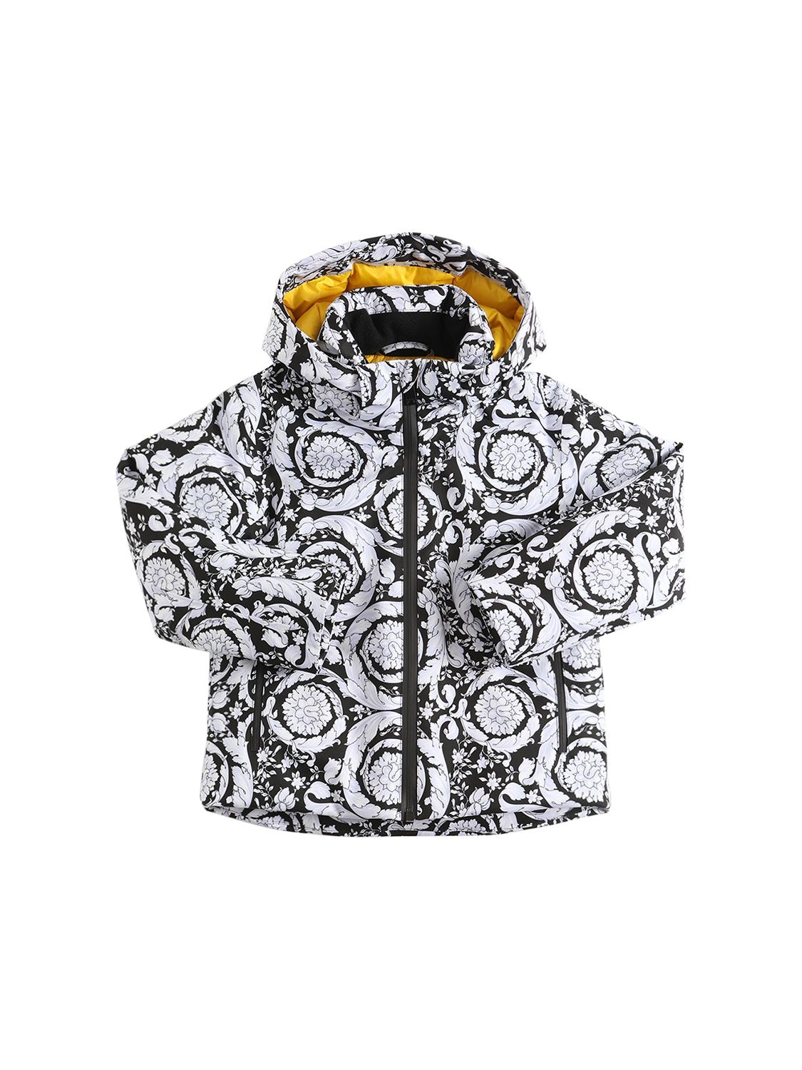 Image of Barocco Print Nylon Down Ski Jacket