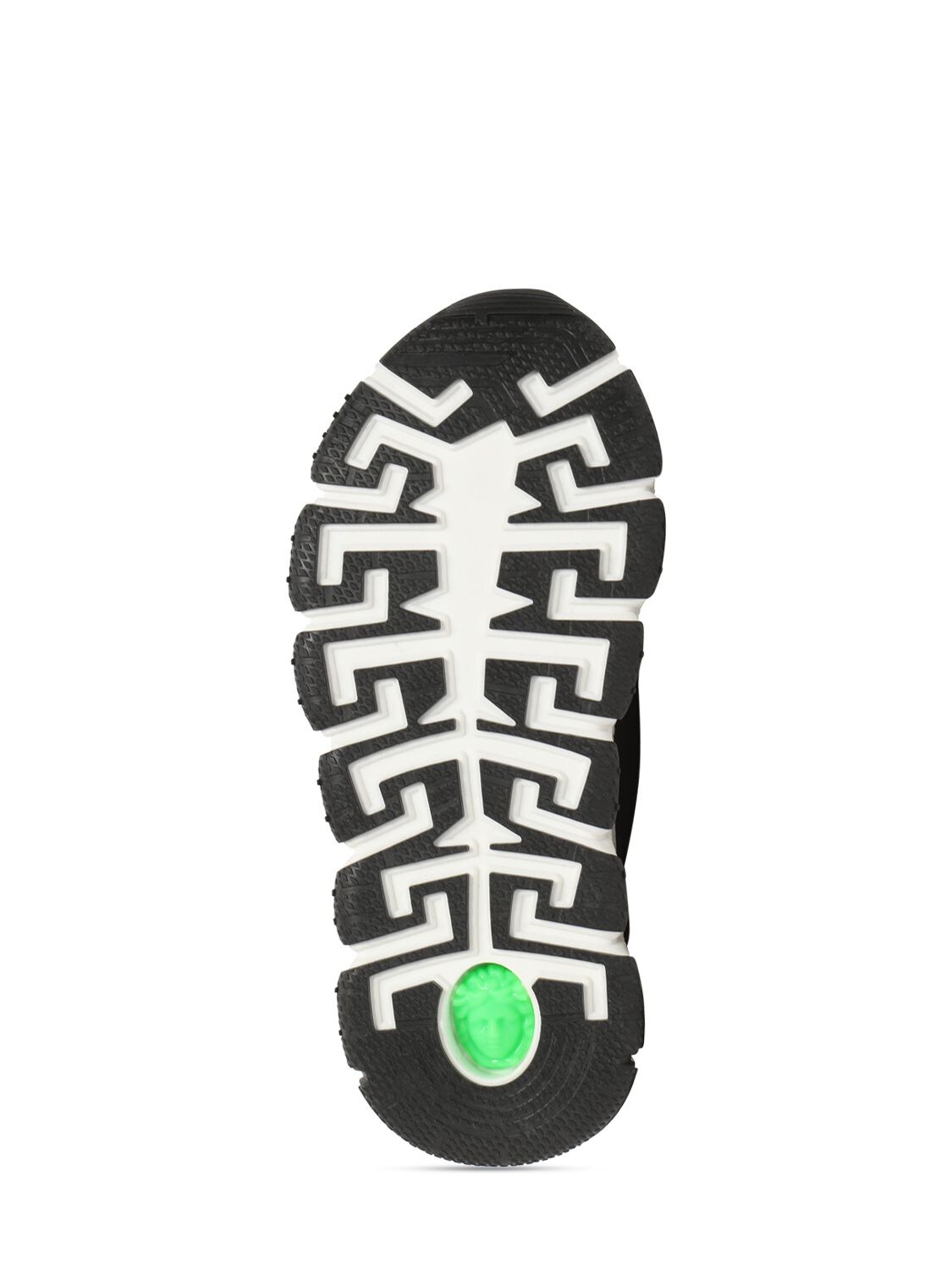 Shop Versace Logo Tech Lace-up Sneakers In Black