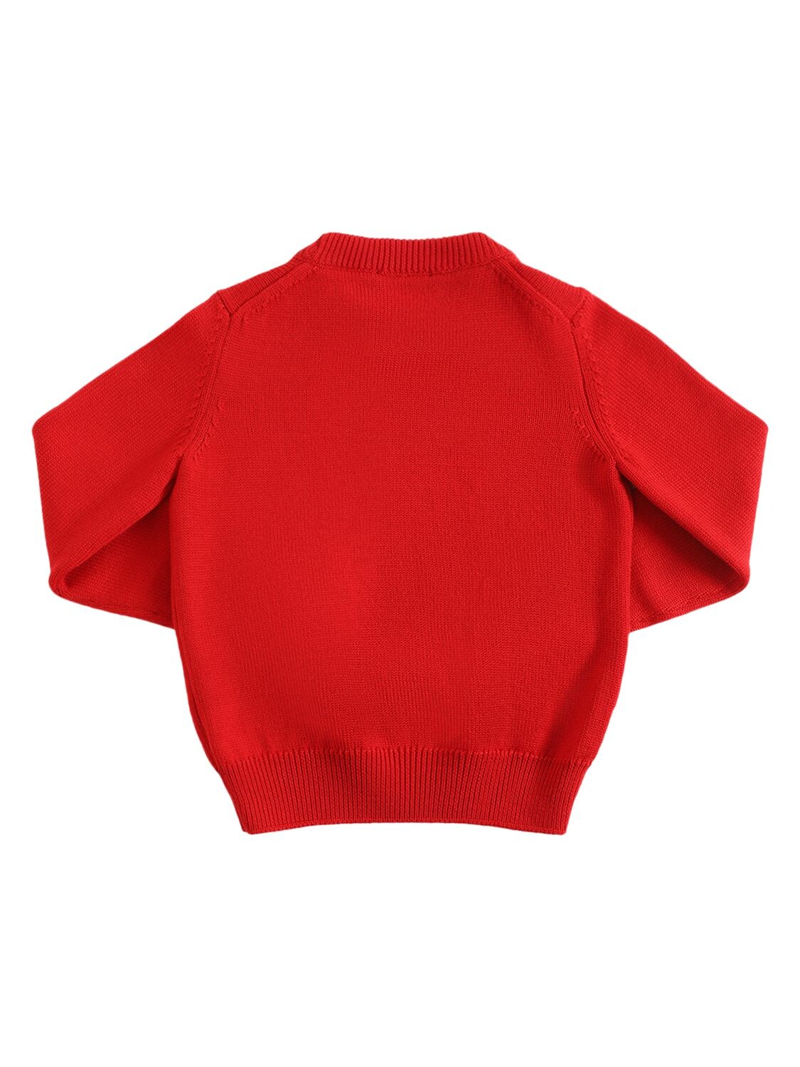 Shop Versace Medusa Embroidery Wool Sweater In Red