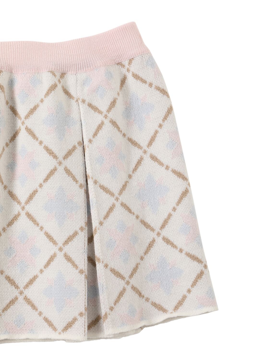 Shop Simonetta Printed Wool Pleated Skirt In Multicolor