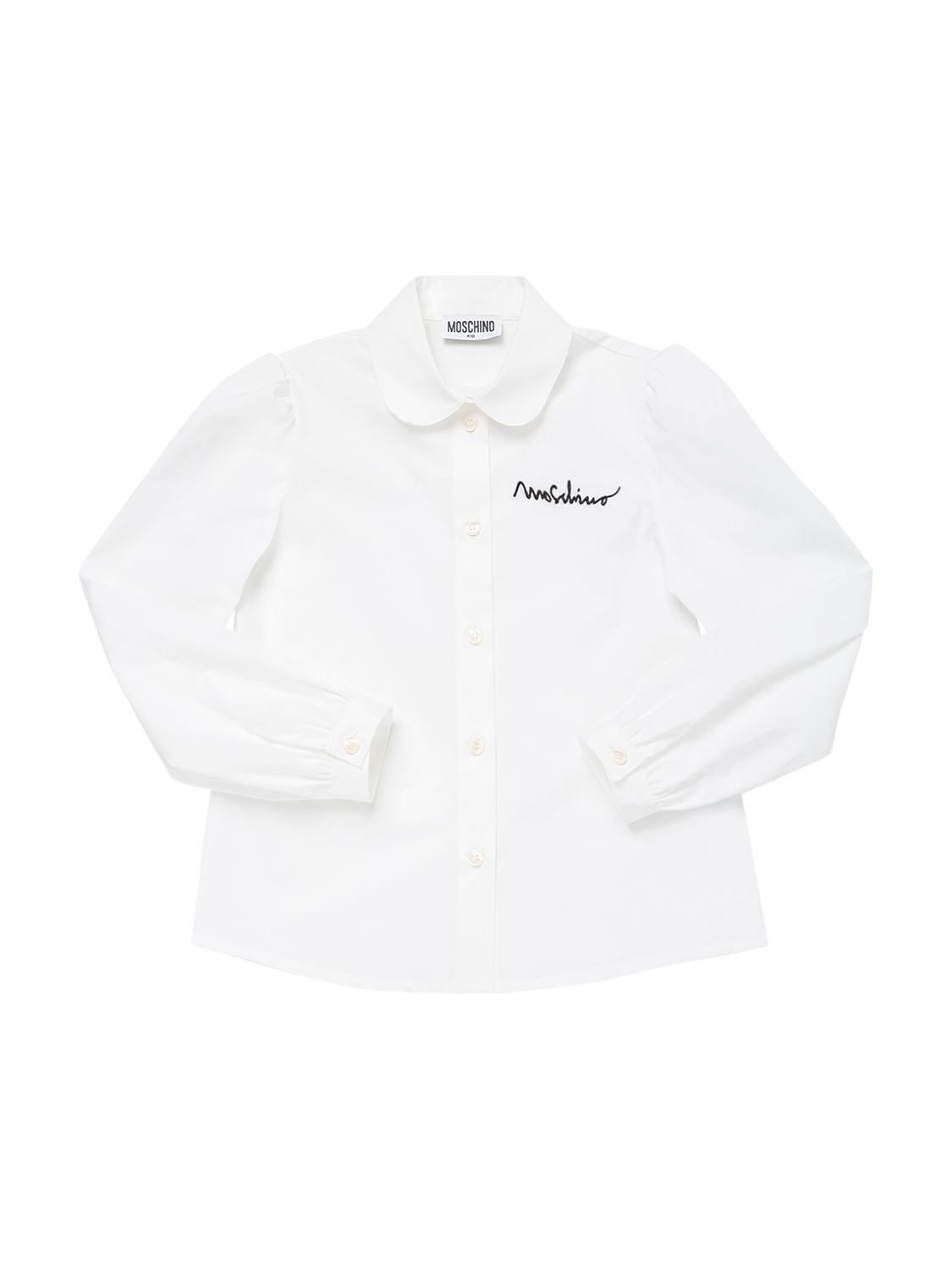 Shop Moschino Cotton Blend Shirt & Dress In Black,white