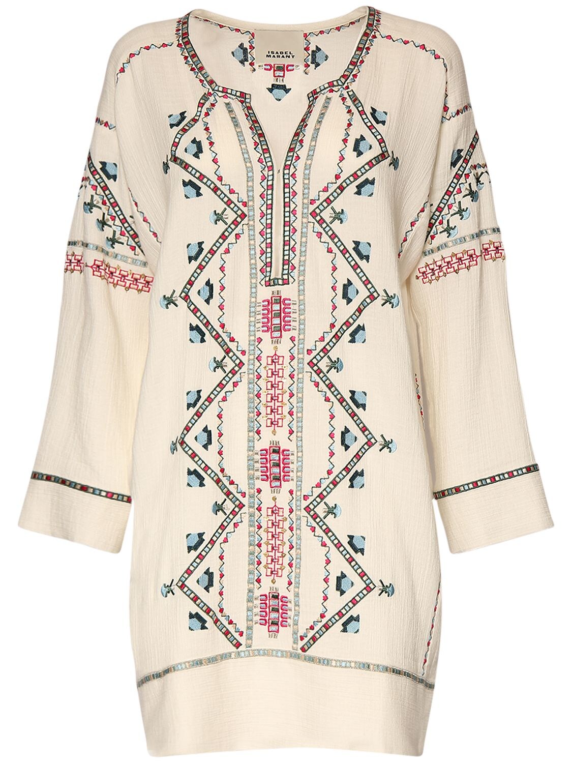 Chemsi Embroidered Cotton Mini Dress – WOMEN > CLOTHING > DRESSES