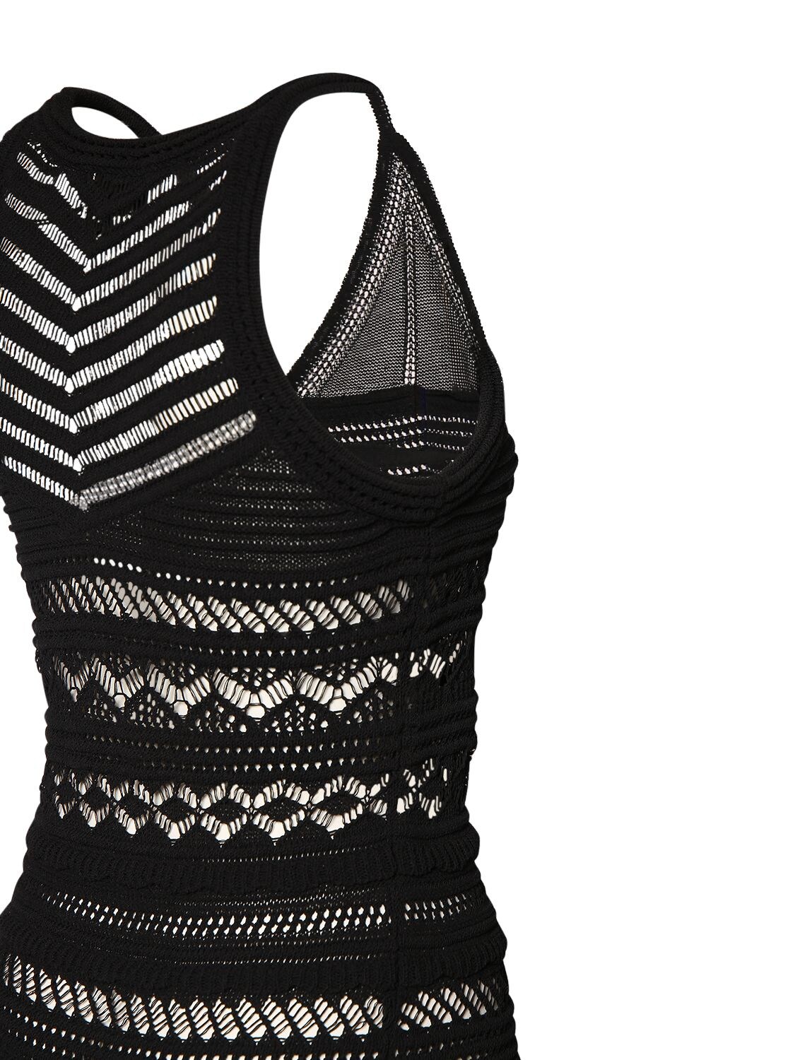 Shop Isabel Marant Ava Cotton Crochet Midi Dress In Black