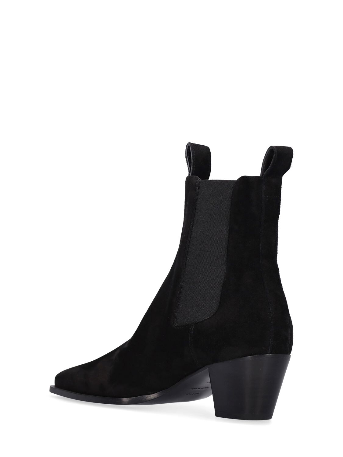 Shop Totême 50mm The City Suede Ankle Boots In Black