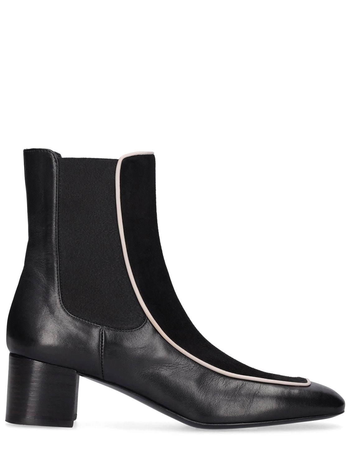 TOTÊME 50MM THE BLOCK HEEL LEATHER ANKLE BOOTS