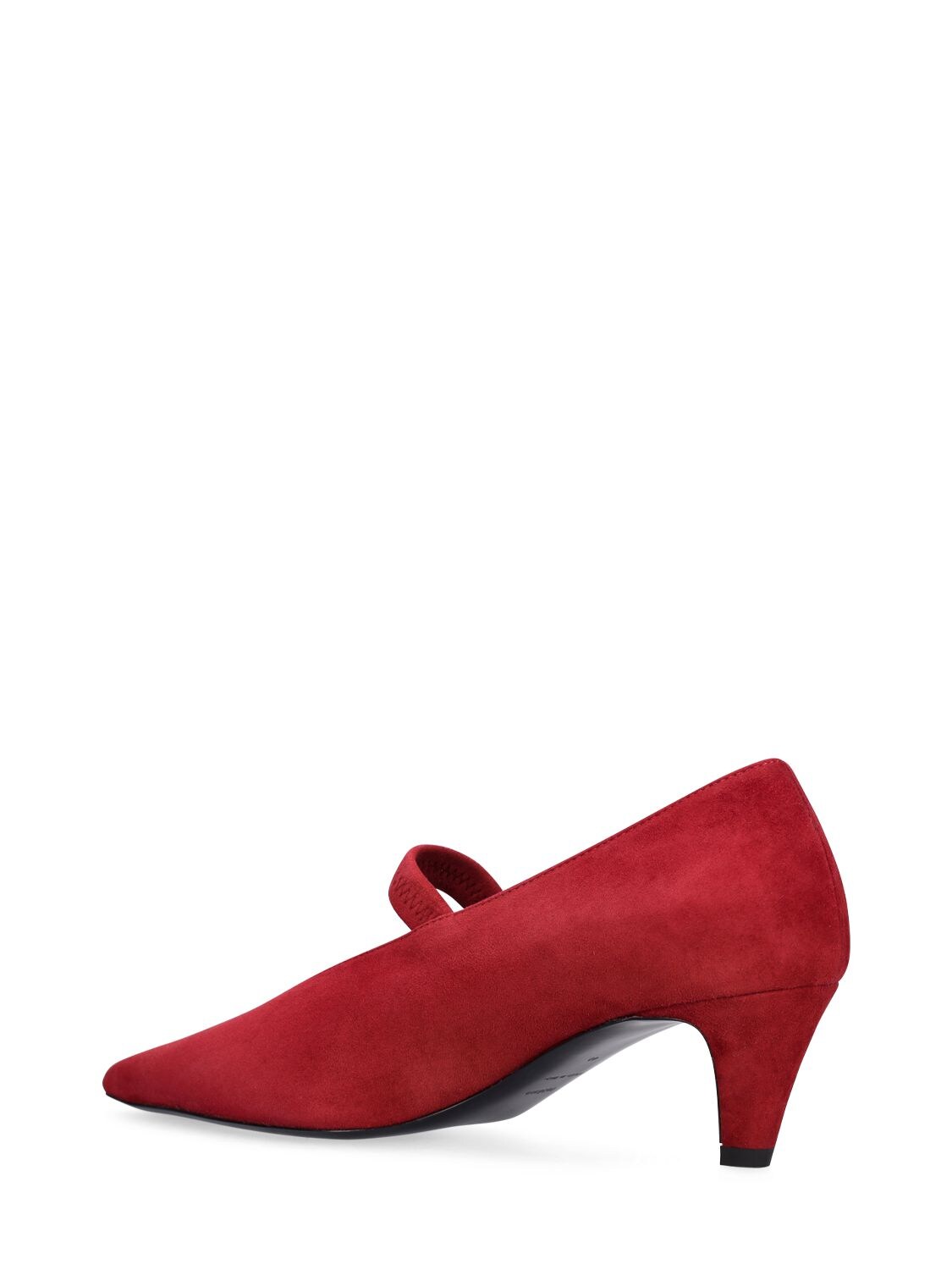 Shop Totême 55mm Suede Mary Jane Pumps In Red