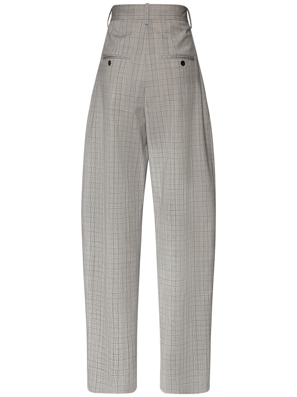 Shop Isabel Marant Sopiavea Wide Wool Pants In Light Grey