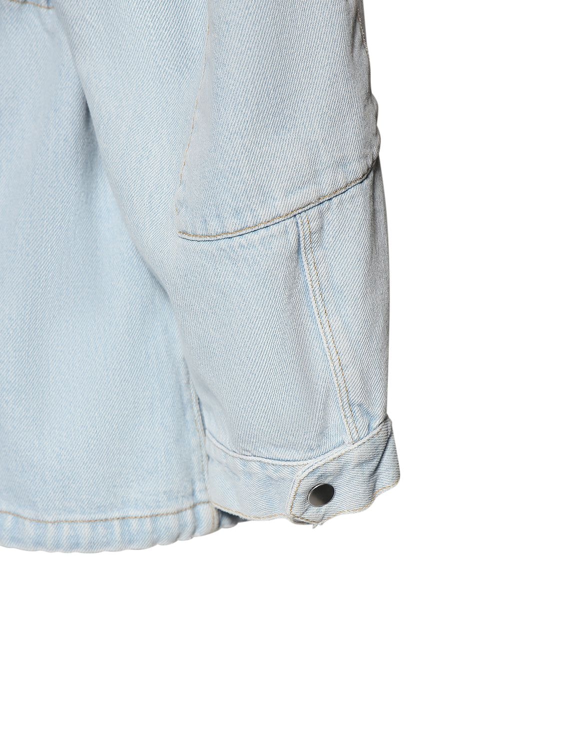 Shop Isabel Marant Elize Cotton Jacket W/ Patch Pockets In Blue
