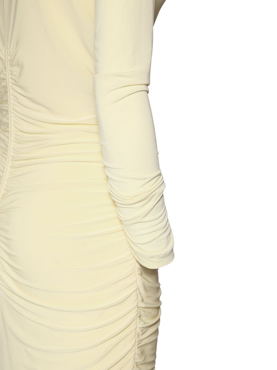 Shop Isabel Marant Laly Long Sleeve Viscose Maxi Dress In Light Yellow