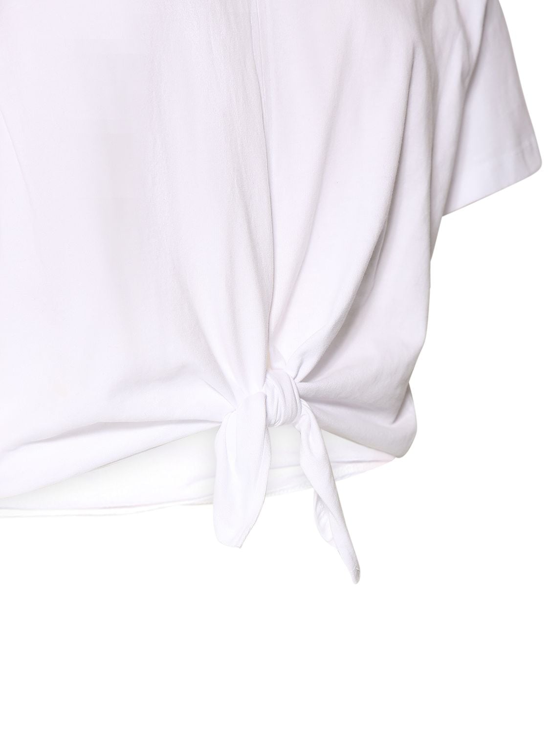 Shop Isabel Marant Zelikia Self-tie Cotton T-shirt In White