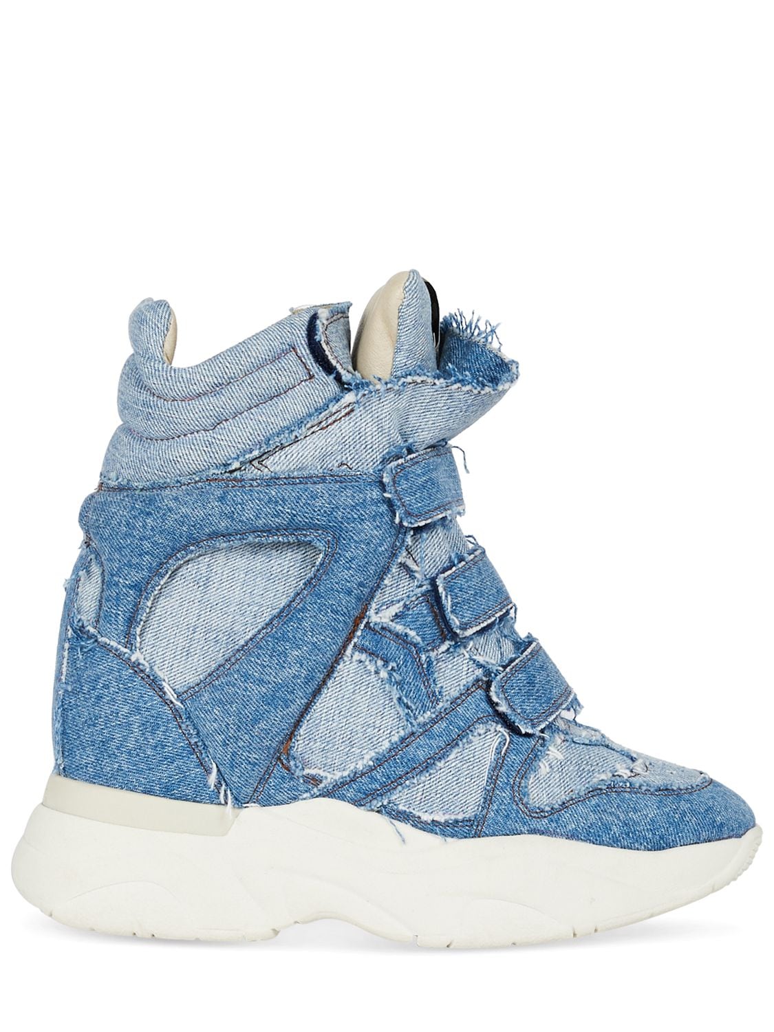 Isabel Marant 50mm Balskee-gd Denim Sneakers In Light Blue