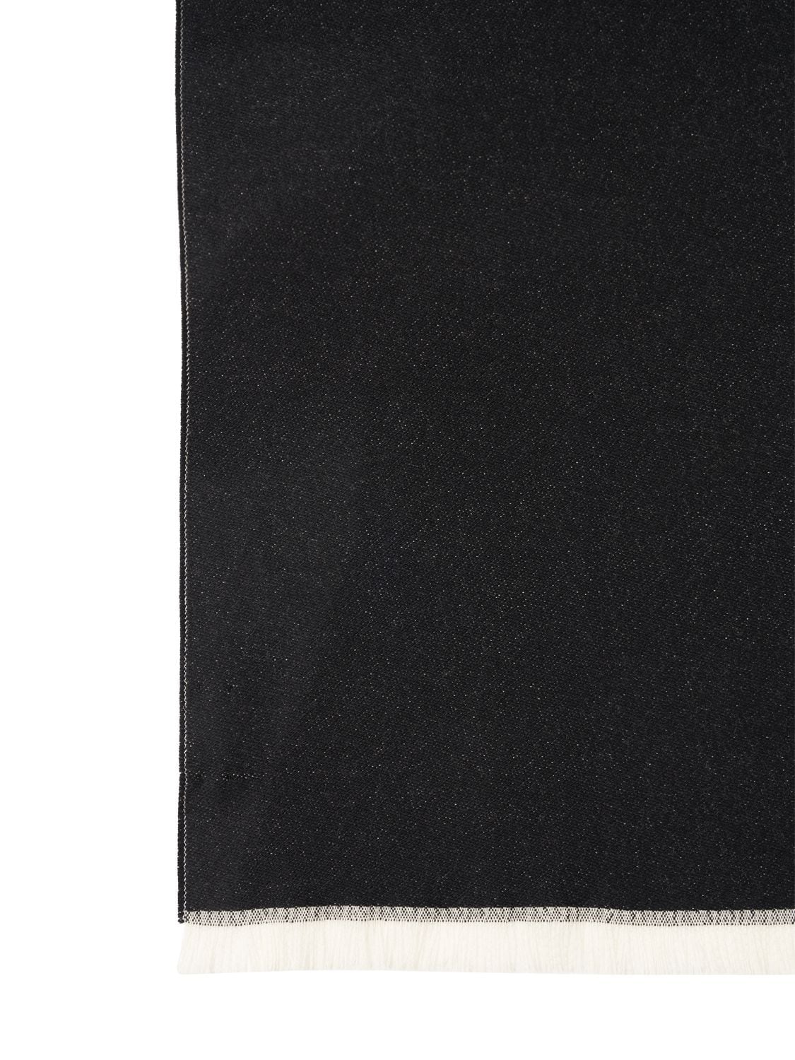 Shop Alexander Mcqueen Varsity Logo Wool Scarf In Black,ivory