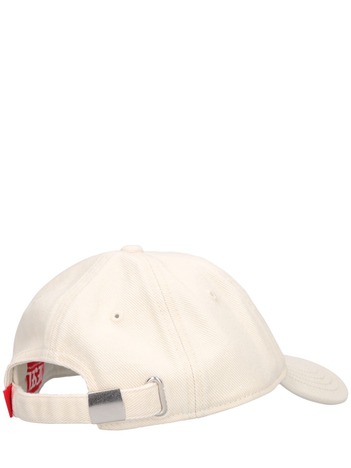Diesel Baseball Cap With Oval D Plaque In White