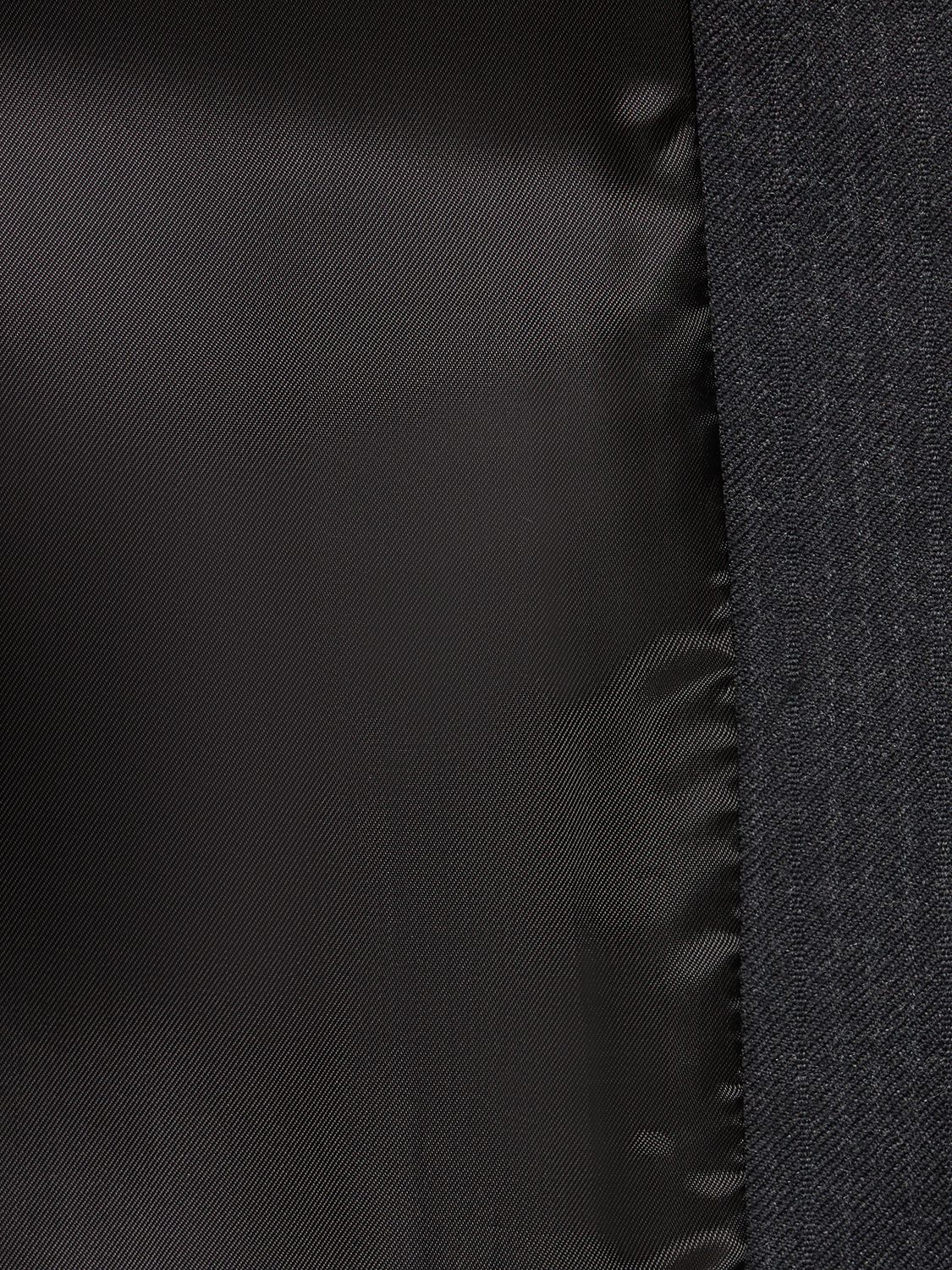 Shop Gauchère Single Breast Pinstripe Wool Jacket In Grey