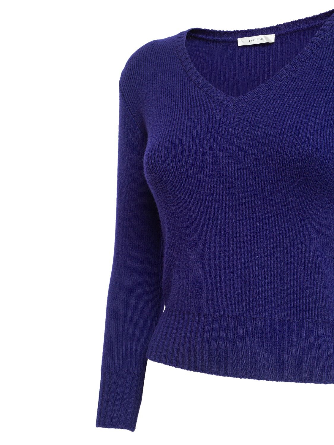 Shop The Row Cael Cashmere Blend Knit Sweater In Purple