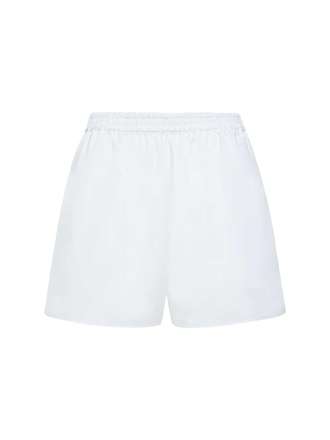 Shop The Row Gunther Cotton Poplin Mini Shorts In White