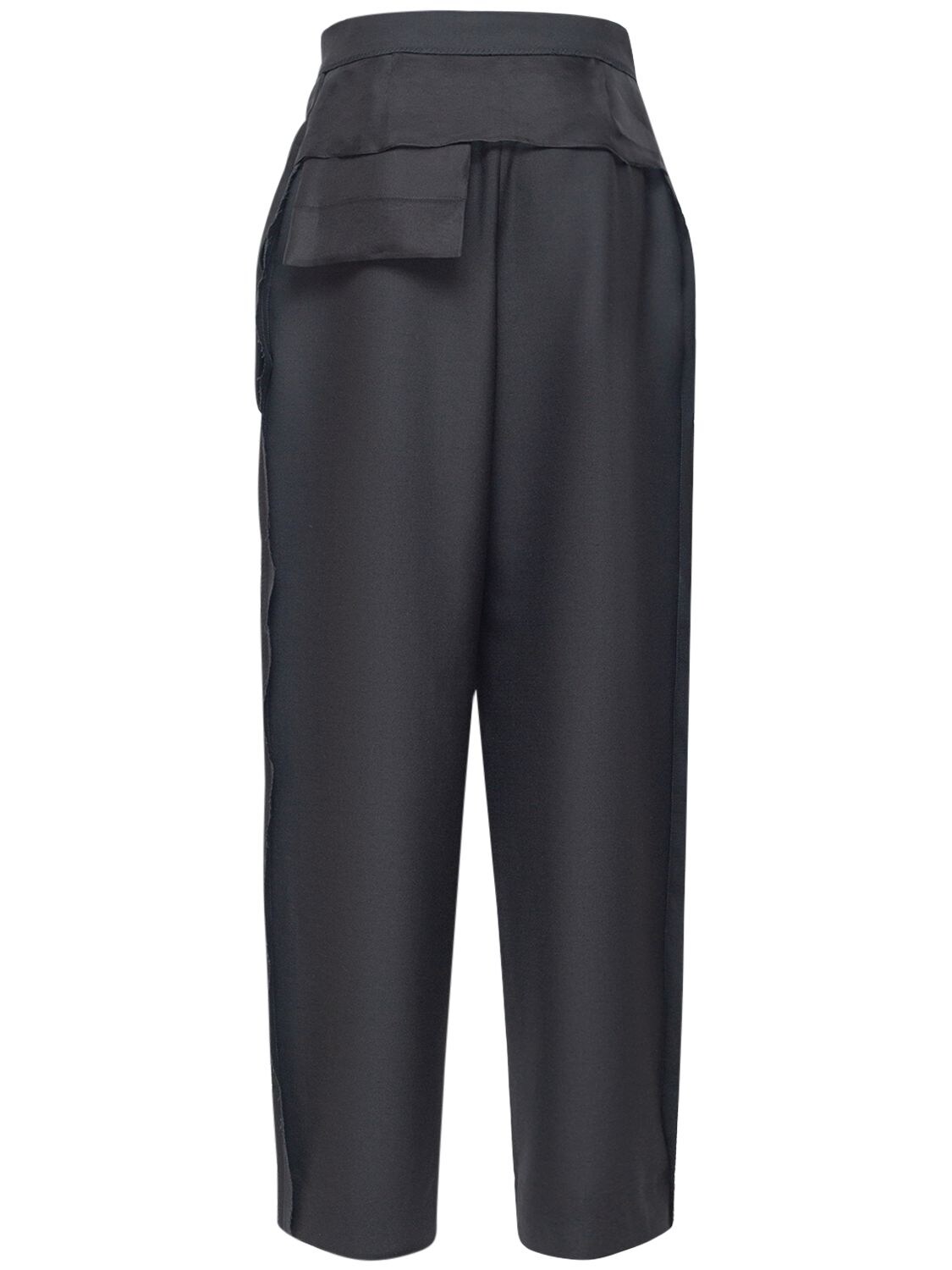 Shop The Row Claudiu Wool Twill Wide Pants In Black